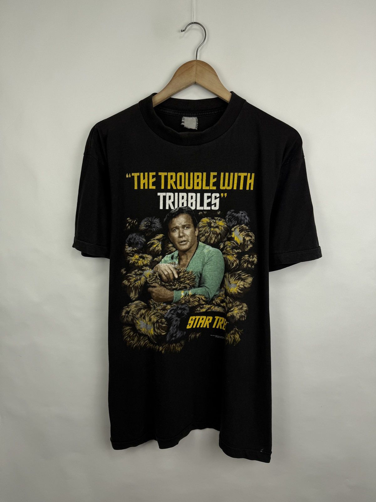 Star Wars 🇺🇸 Vtg 1993 Star Trek The Trouble With Tribbles Captain Kirk Size US XL / EU 56 / 4 - 2 Thumbnail