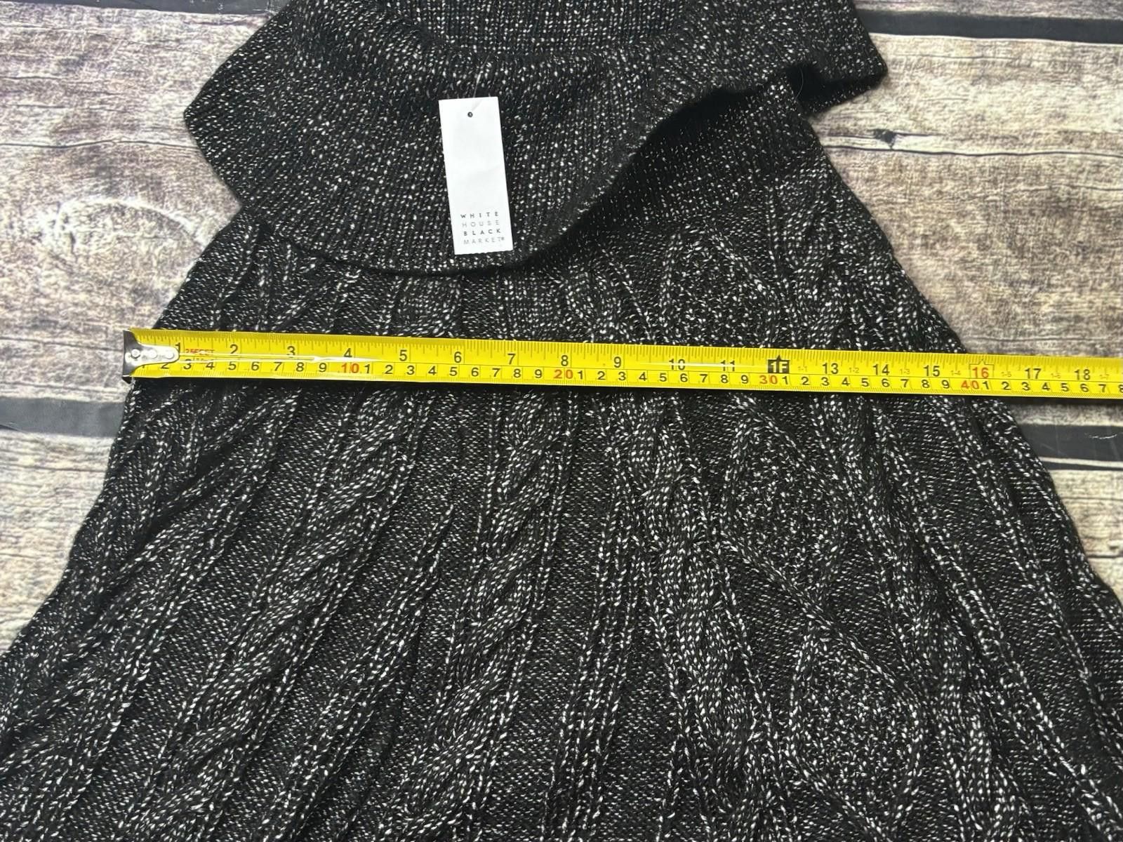 Other White House Black Market Poncho Sweater Womens M/L Ecru Marl Size L / US 10 / IT 46 - 7 Thumbnail