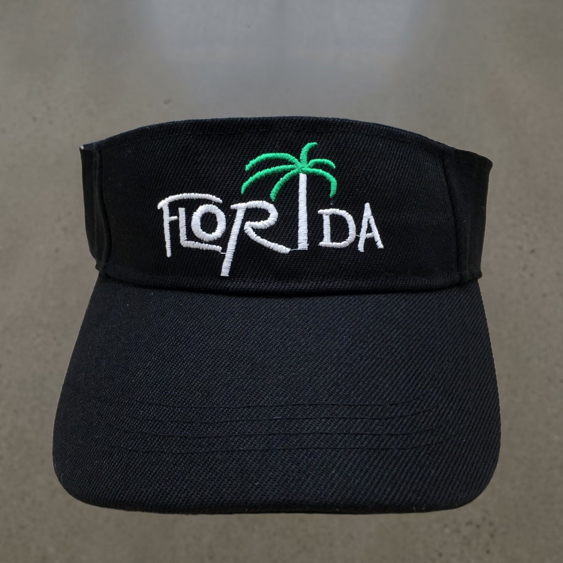 Logo 7 Florida Visor Hat Mens Black One Size Adjustable Curved Brim Embroidered Logo Size ONE SIZE - 1 Thumbnail
