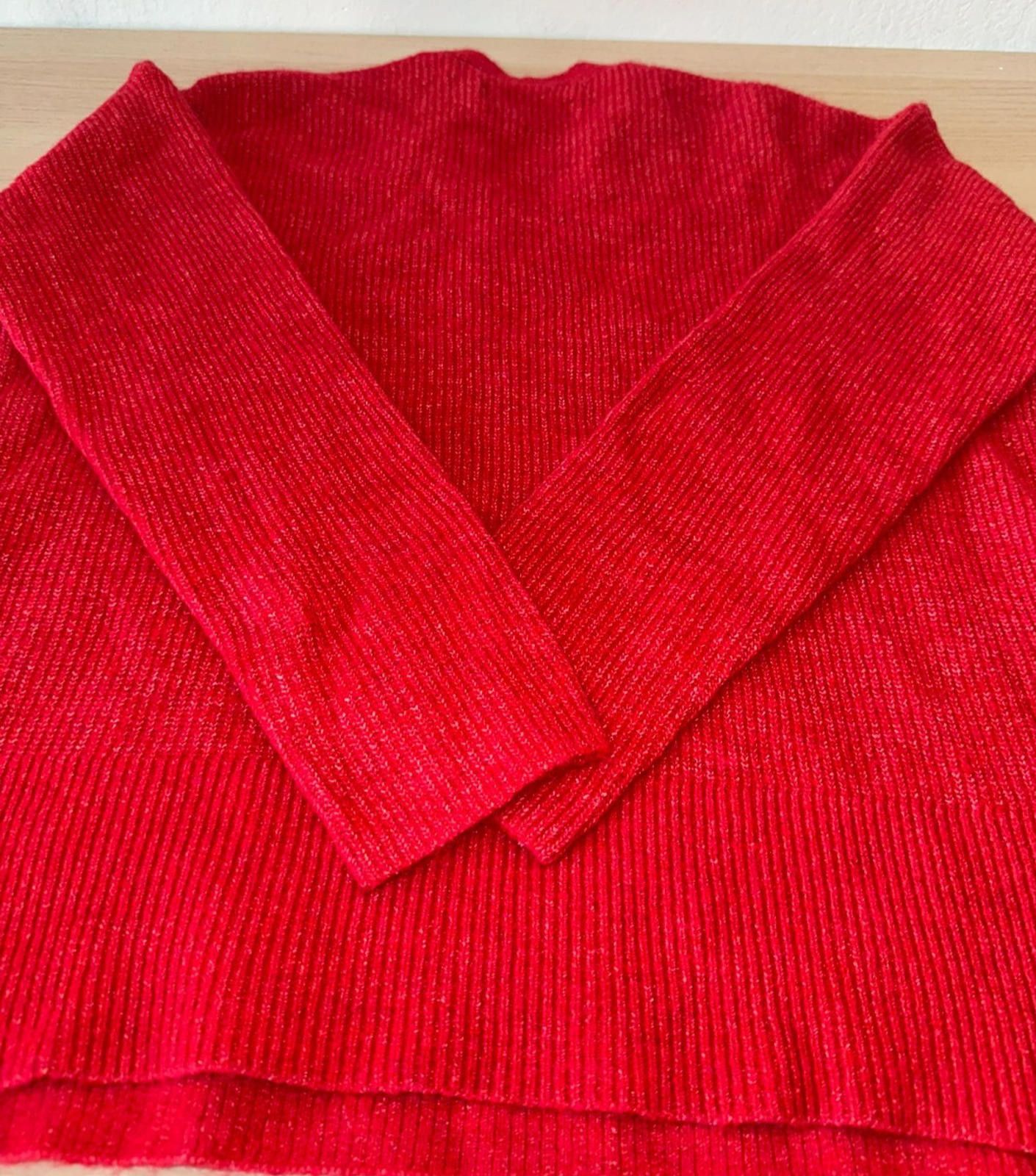 Designer LOFT Women’s Red Sweater – Size Small, Long Sleeve Crew Neck Size S / US 4 / IT 40 - 2 Thumbnail