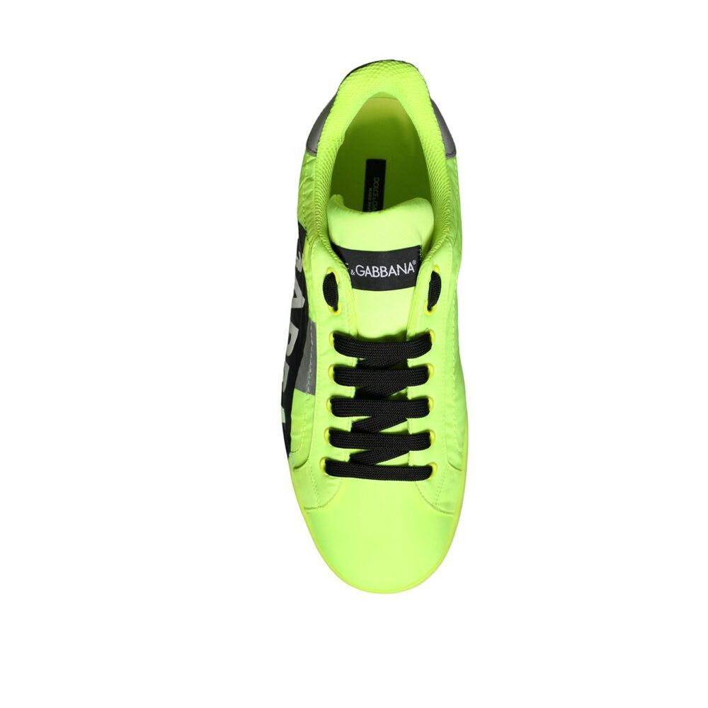 Dolce & Gabbana Dolce & Gabbana Neon Green Logo Tape Low Top Sneakers Shoes Size US 6 / EU 39 - 4 Thumbnail