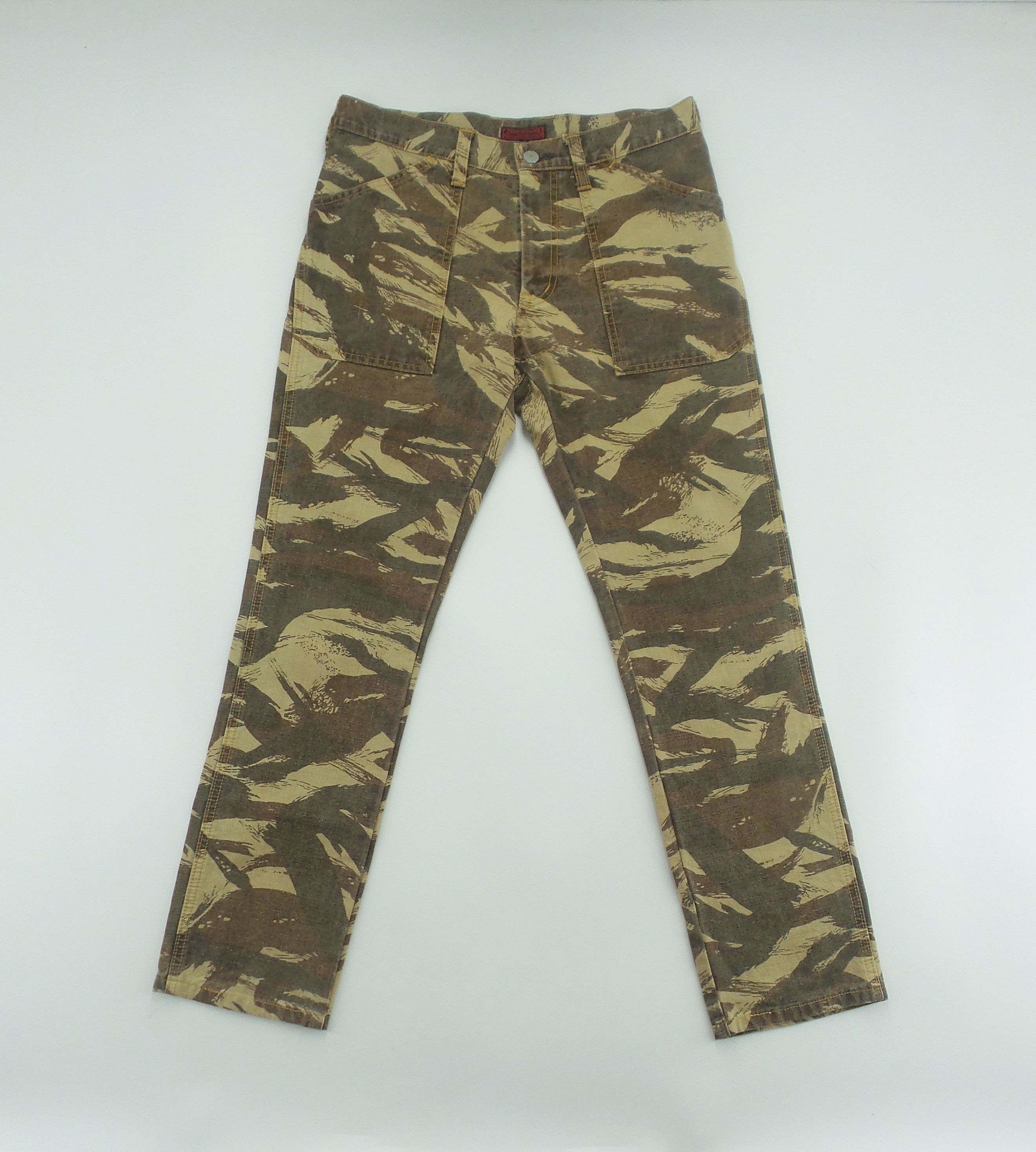 Japanese Brand John Bull Tiger Stripes Camouflage Baker's Pants W30xL37.5 Size US 30 / EU 46 - 1 Thumbnail