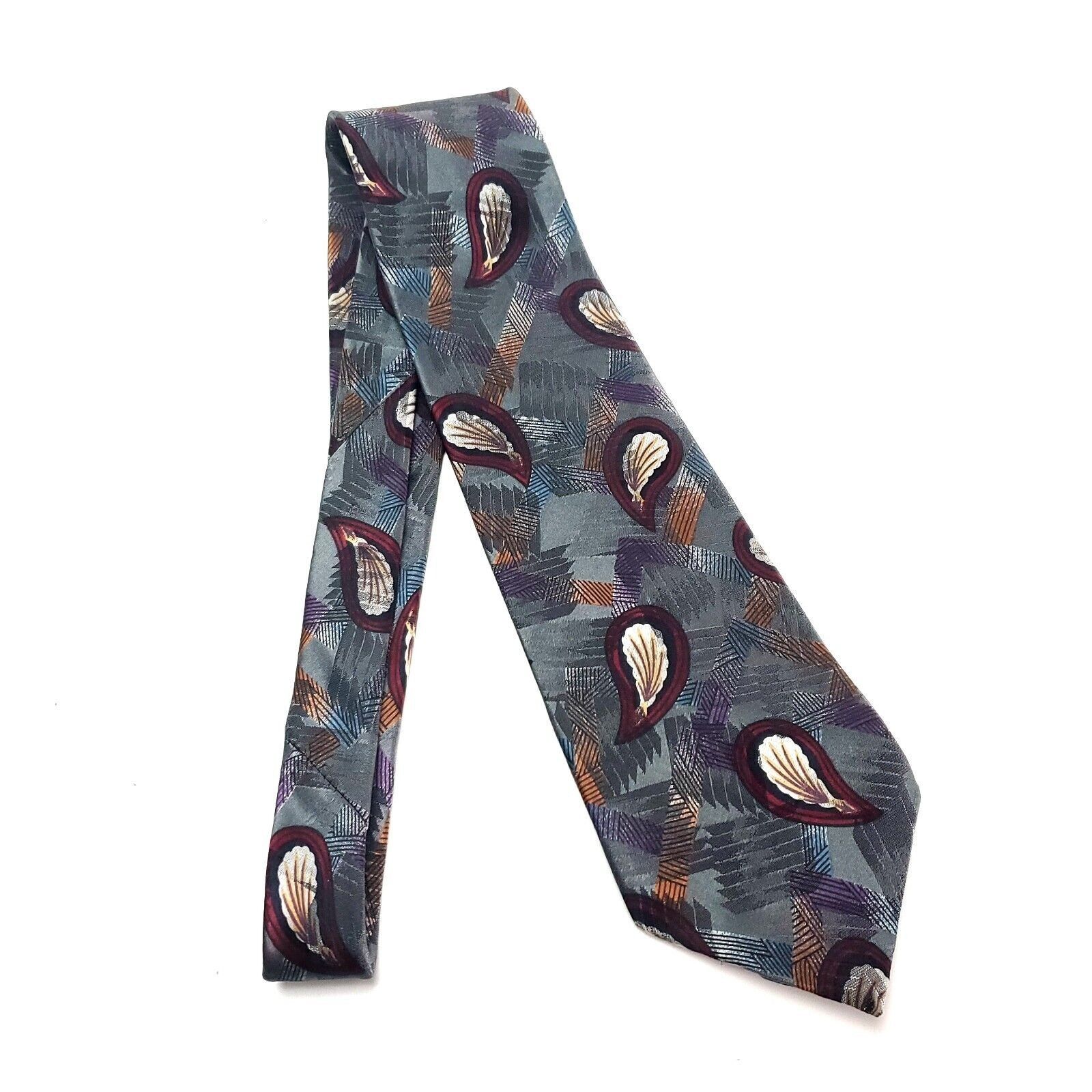 Designer Mark Alexander Textured Silk Tie Green Floral Short Wide Size ONE SIZE - 6 Thumbnail