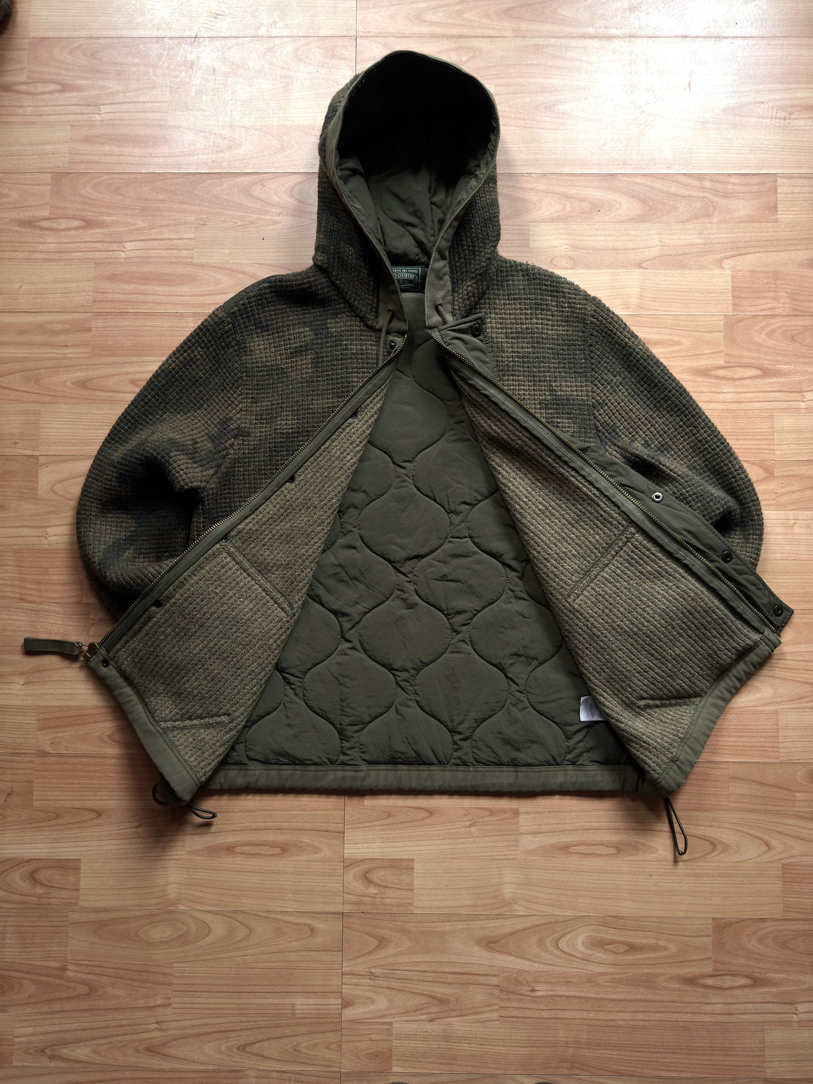 Polo Ralph Lauren Polo Country Ralph Lauren Camo Hybrid Hoody Jacket 100% Wool Size US L / EU 52-54 / 3 - 5 Thumbnail