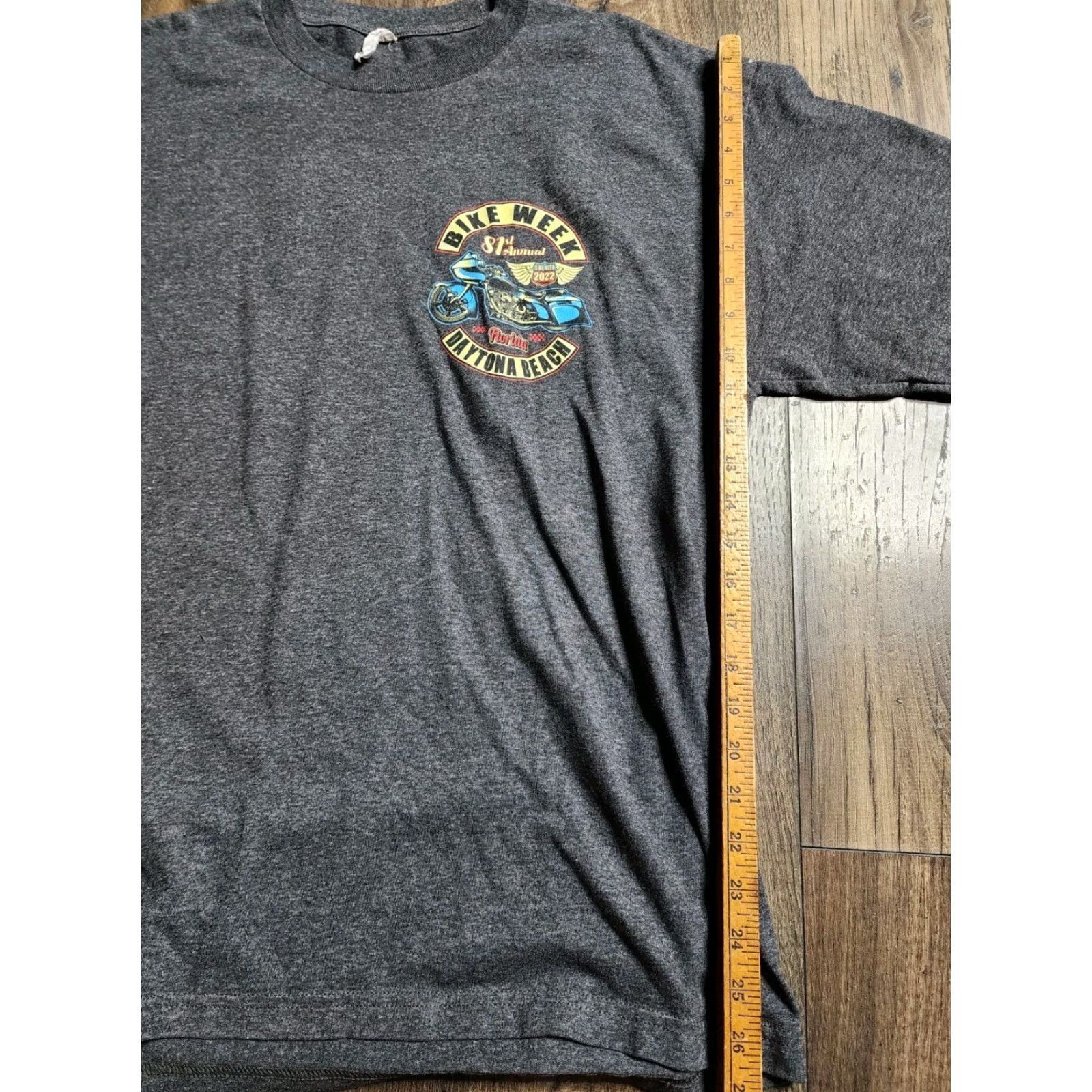 Gildan Gildan Mens XL Daytona Beach Bike Week 2022 Motorcycle Graphic T-Shirt Gray Size US XL / EU 56 / 4 - 3 Thumbnail
