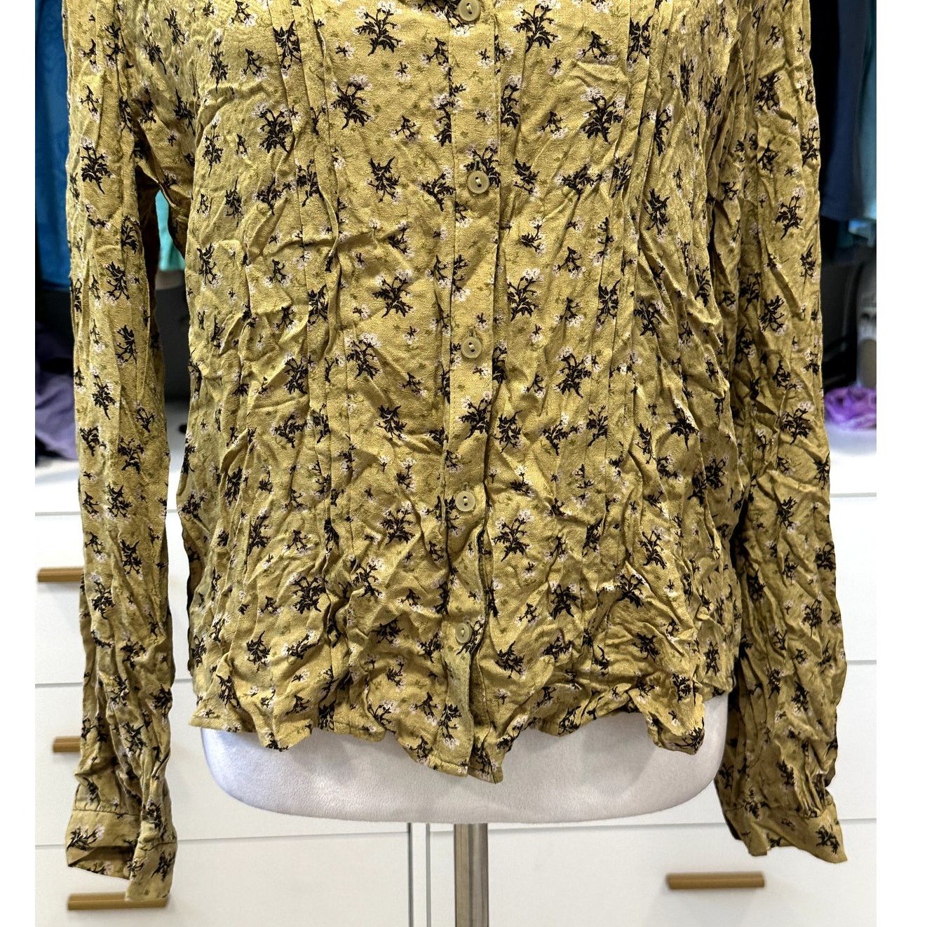 Treasure & Bond Treasure & Bond Women's V Neck Button Down Blouse Floral S Size S / US 4 / IT 40 - 3 Thumbnail