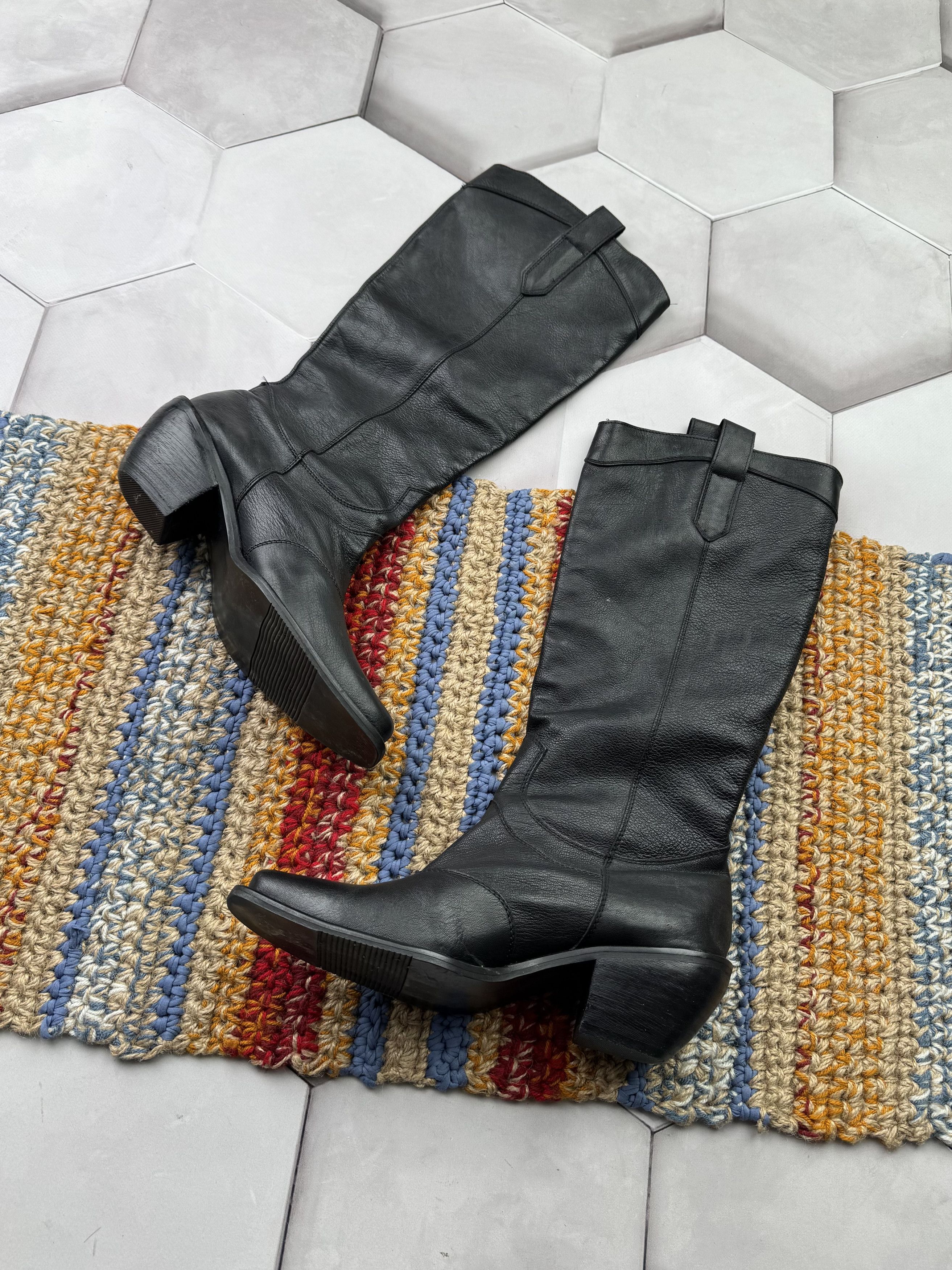 Japanese Brand Vintage Leather Boots (E4) Size US 8.5 / IT 38.5 - 4 Thumbnail