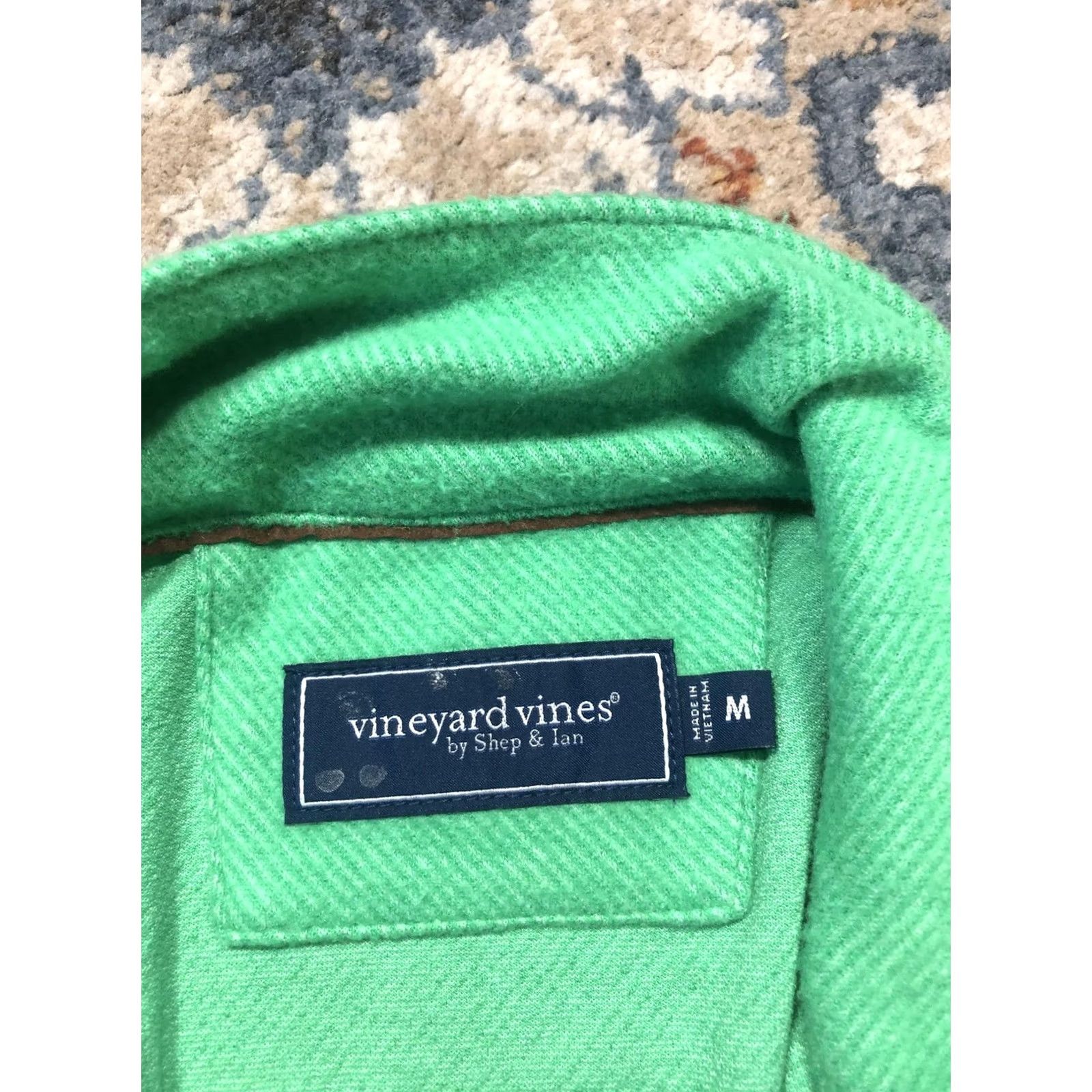 Vineyard Vines Vineyard Vines Sweatshirt Mens M Green 1/4 Zip Mock Neck Knit Pullover Size US M / EU 48-50 / 2 - 7 Thumbnail