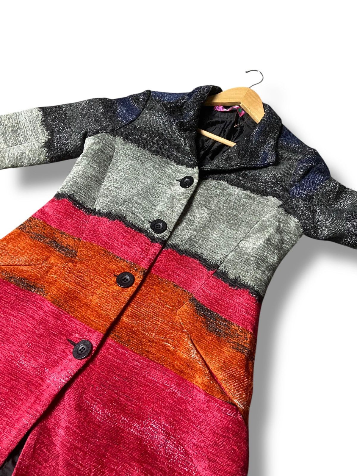 Desigual Vintage DESIGUAL Women Wool Coat (139) Size XXS / US 00 / IT 34 - 6 Thumbnail