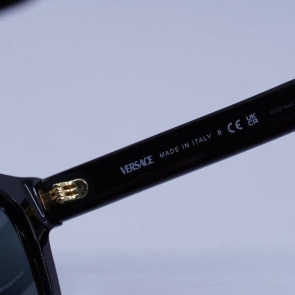 Versace Versace VE4486 GB1/87 Sunglasses Black Square Frame Size ONE SIZE - 9 Thumbnail