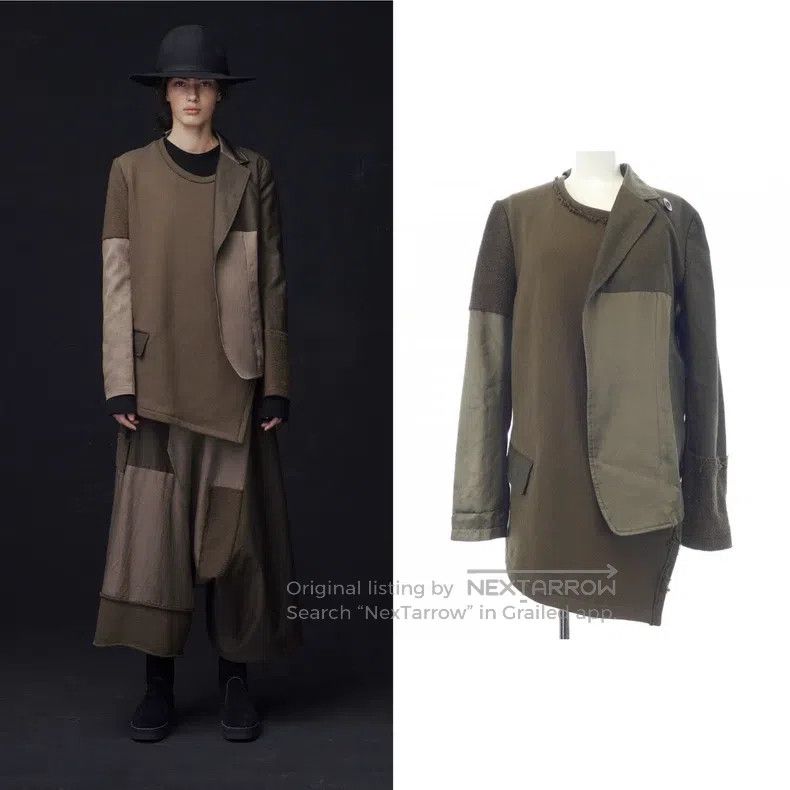 Yohji Yamamoto Yohji Yamamoto 20 mm Paneled Profile Jacket Size US S / EU 44-46 / 1 - 1 Thumbnail