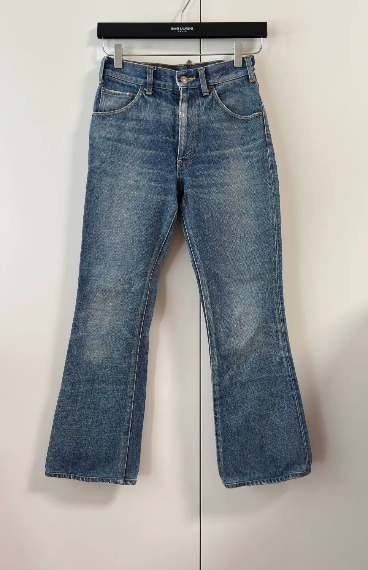 Celine celine blue wash flared denim pants Size 25" / US 0 / IT 36 - 1 Thumbnail