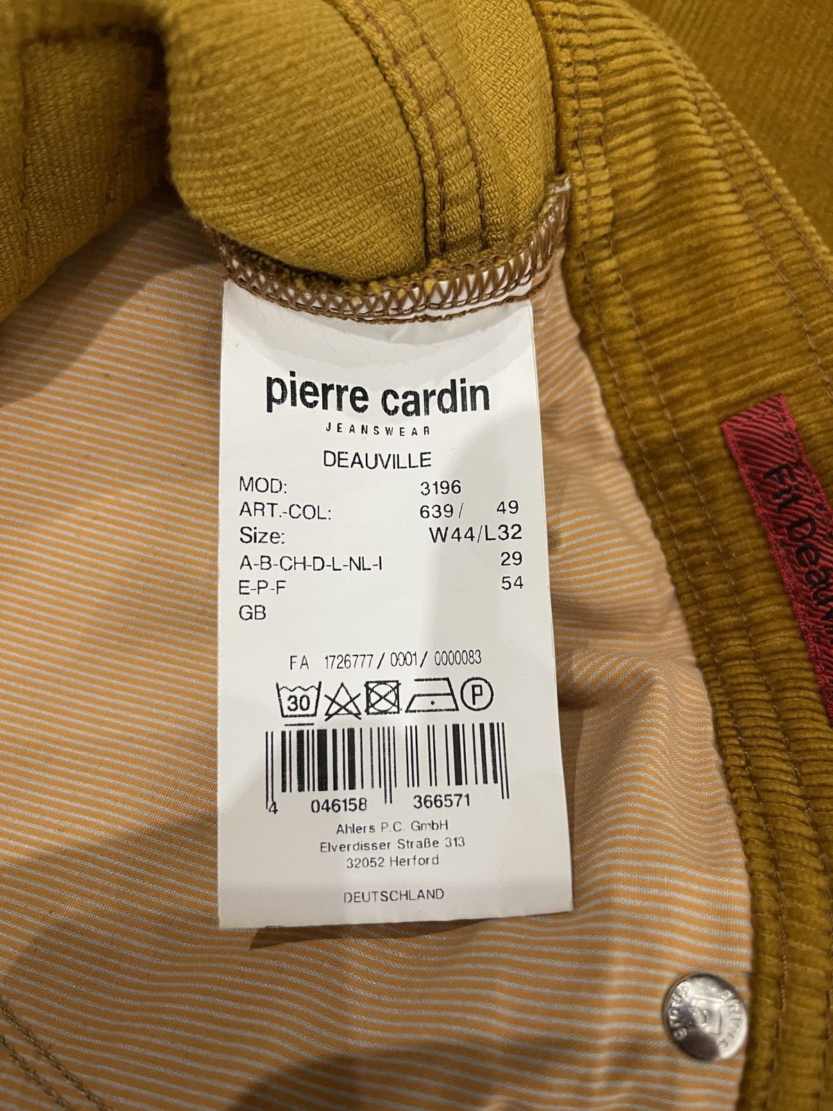 Pierre Cardin Pierre cardin corduroy mustard pants beige W44 Size US 44 / EU 60 - 8 Thumbnail