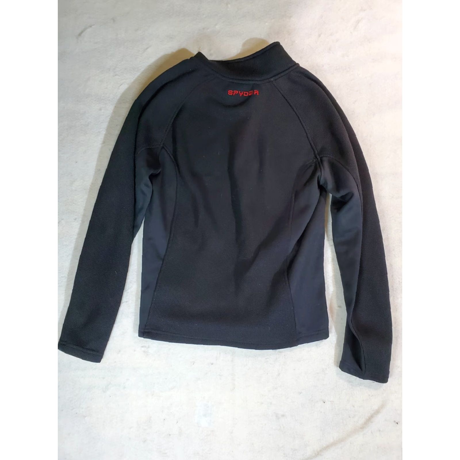 Spyder Spyder Signature Men's Size Small Black & Red Knit 1/4 Zip Pullover Ski Sweater Size US S / EU 44-46 / 1 - 6 Thumbnail