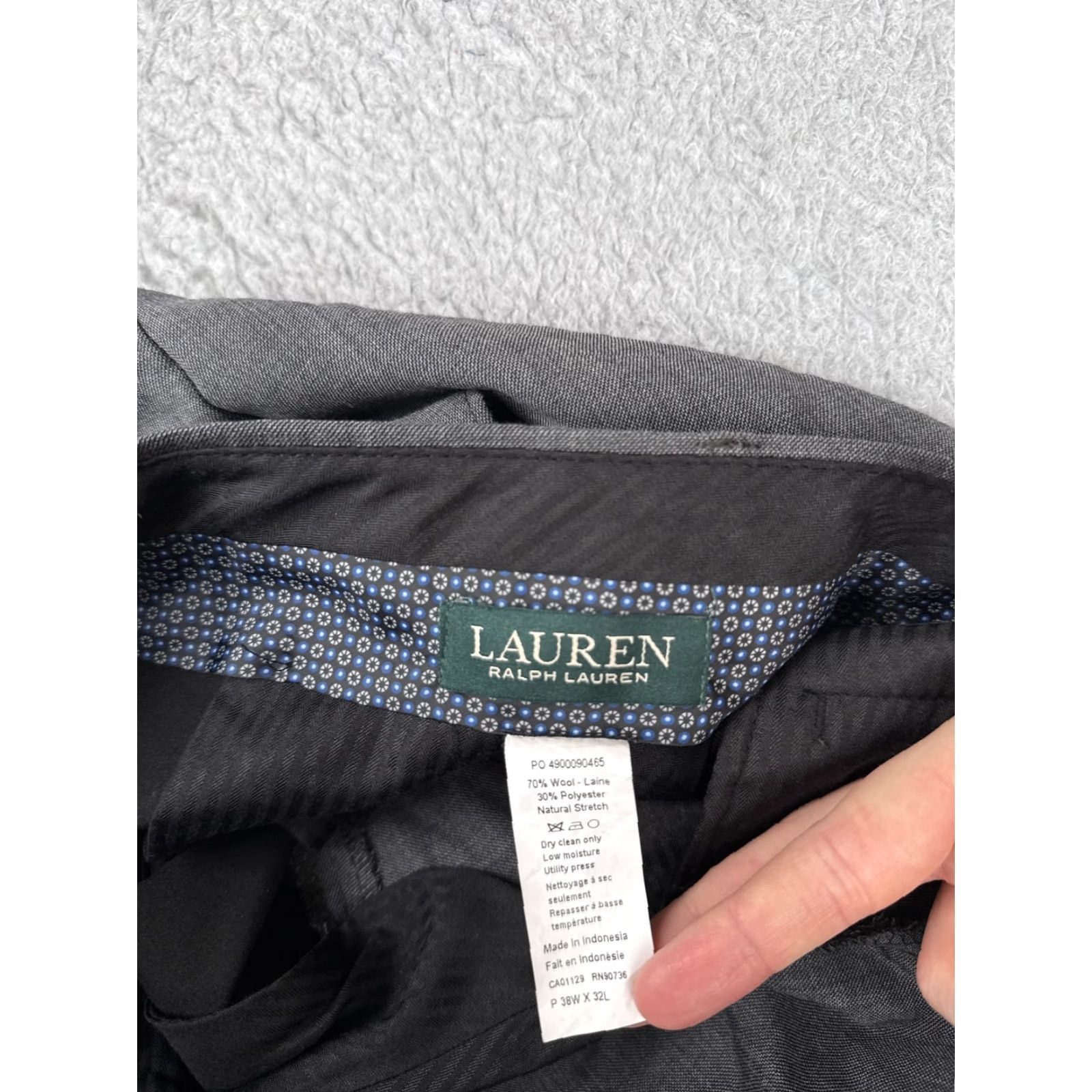 Ralph Lauren Lauren Ralph Lauren Pants Mens 38x32 Gray Wool Blend Dress Flat Front Slacks Size US 38 / EU 54 - 6 Thumbnail