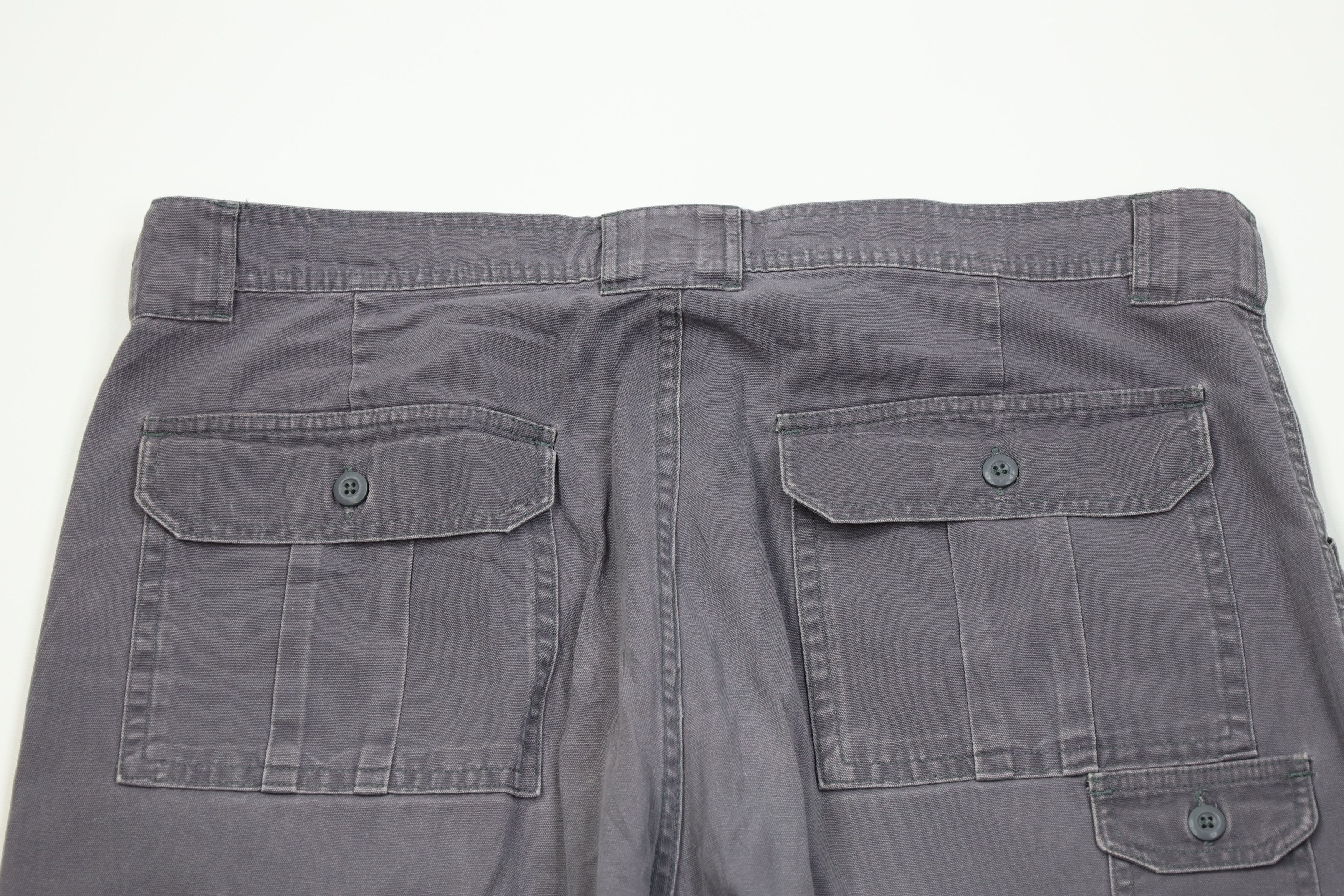 Cabelas Vintage Y2K Cabelas Canvas Wide Leg Cargo Pants Steel Blue Size US 38 / EU 54 - 13 Thumbnail