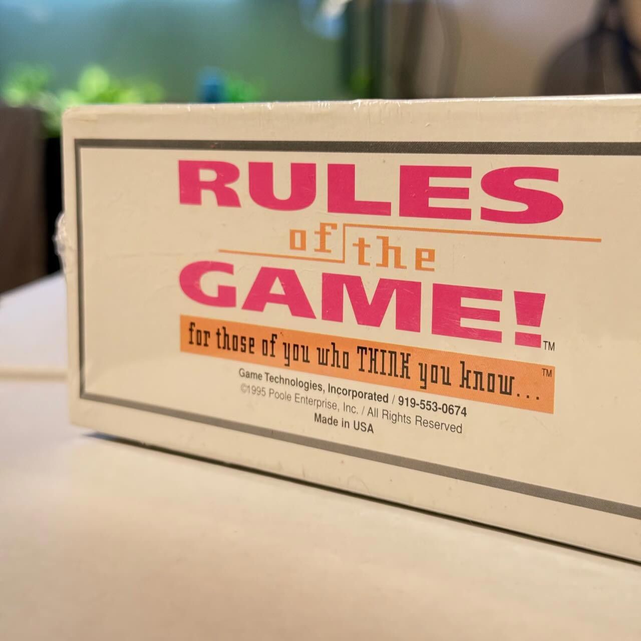 Designer VTG Rules of the Game Trivia Board Game Poole 1995 SEALED Size ONE SIZE - 5 Thumbnail