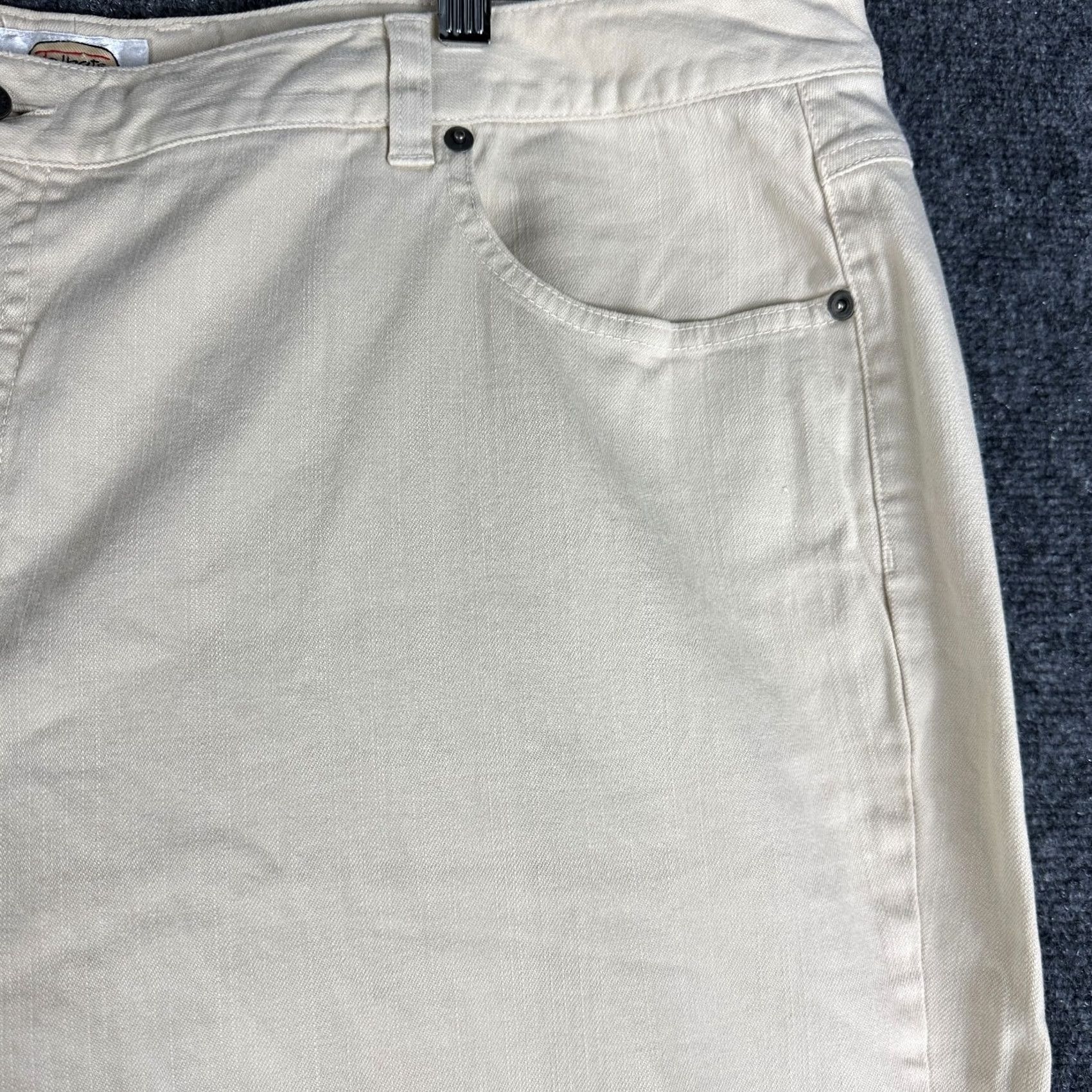 Talbots Talbots Jeans Womens 22W Tailored Fit 5 Pocket Beige Cotton Stretch Size 40" / US 18 - 2 Thumbnail