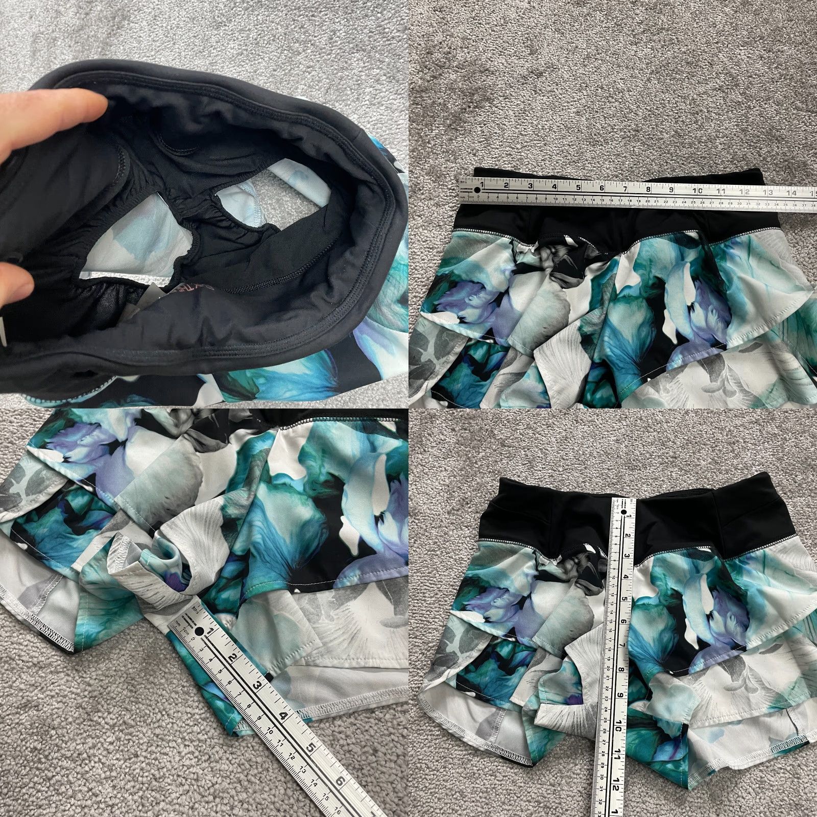Vintage Calla By Carrie Underwood Active Shorts Womens XS Multi Floral Athletic Gym 26x3 Size 26" / US 2 / IT 38 - 8 Thumbnail