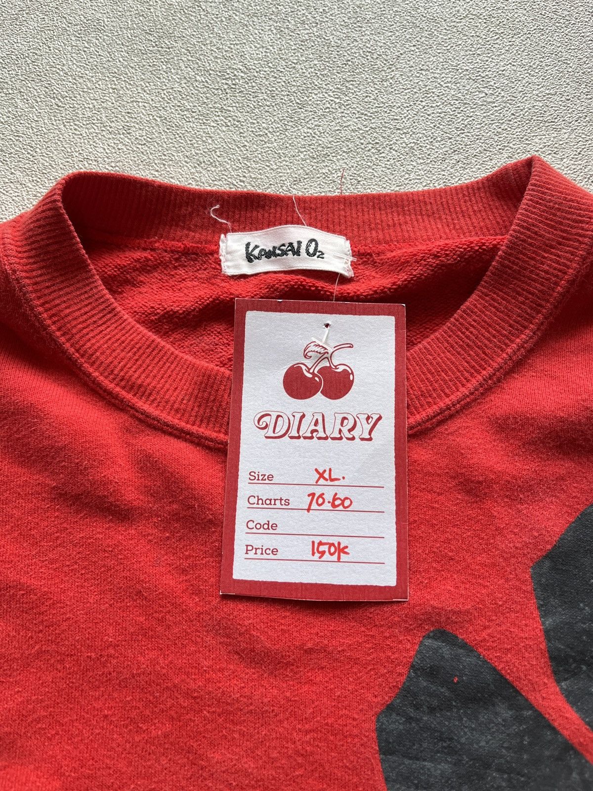 Kansai Yamamoto Rare - KANSAI O2 BIG HANDSTYLE SWEATSHIRT Size US XL / EU 56 / 4 - 4 Thumbnail
