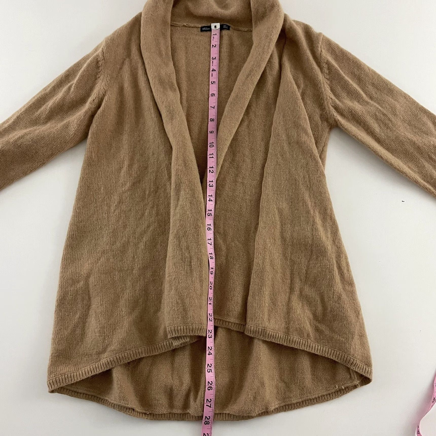 Zara Zara Knit Open Front Long Sleeve Cardigan Sweater Women's Large Tan Brown Cardigan Sweater Women L Brown Open Front Knit Zara Knit Size L / US 10 / IT 46 - 5 Thumbnail