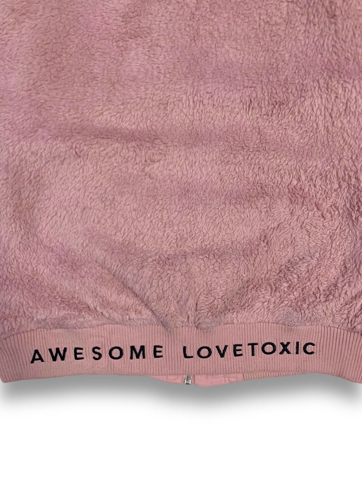 Hysteric Glamour Japanese Love Toxic Pink Reversible Fleece Bomber Jacket Size L / US 10 / IT 46 - 22 Thumbnail