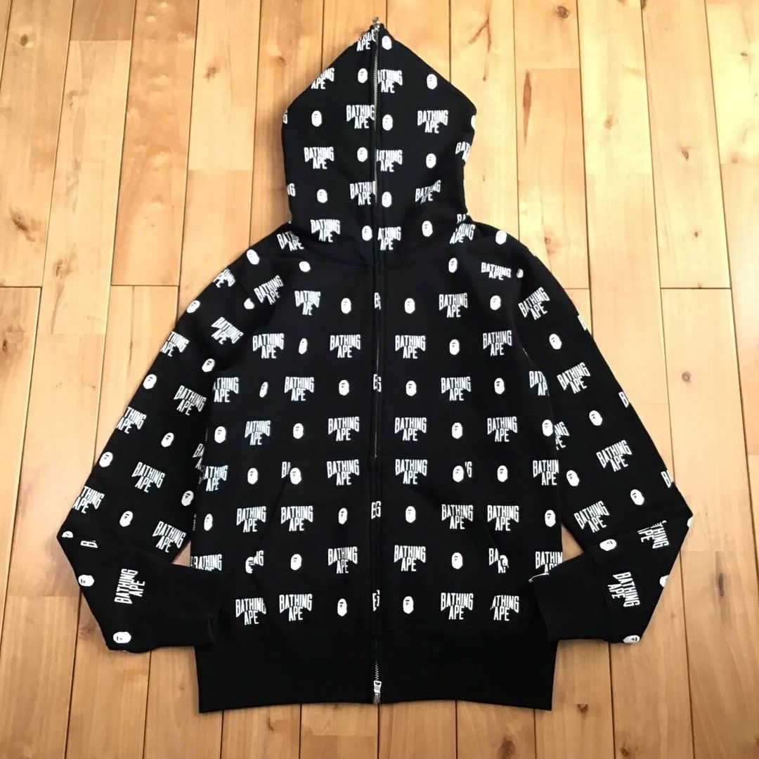 Bape BAPE LOGO Monogram full zip hoodie a bathing ape Size US S / EU 44-46 / 1 - 1 Thumbnail