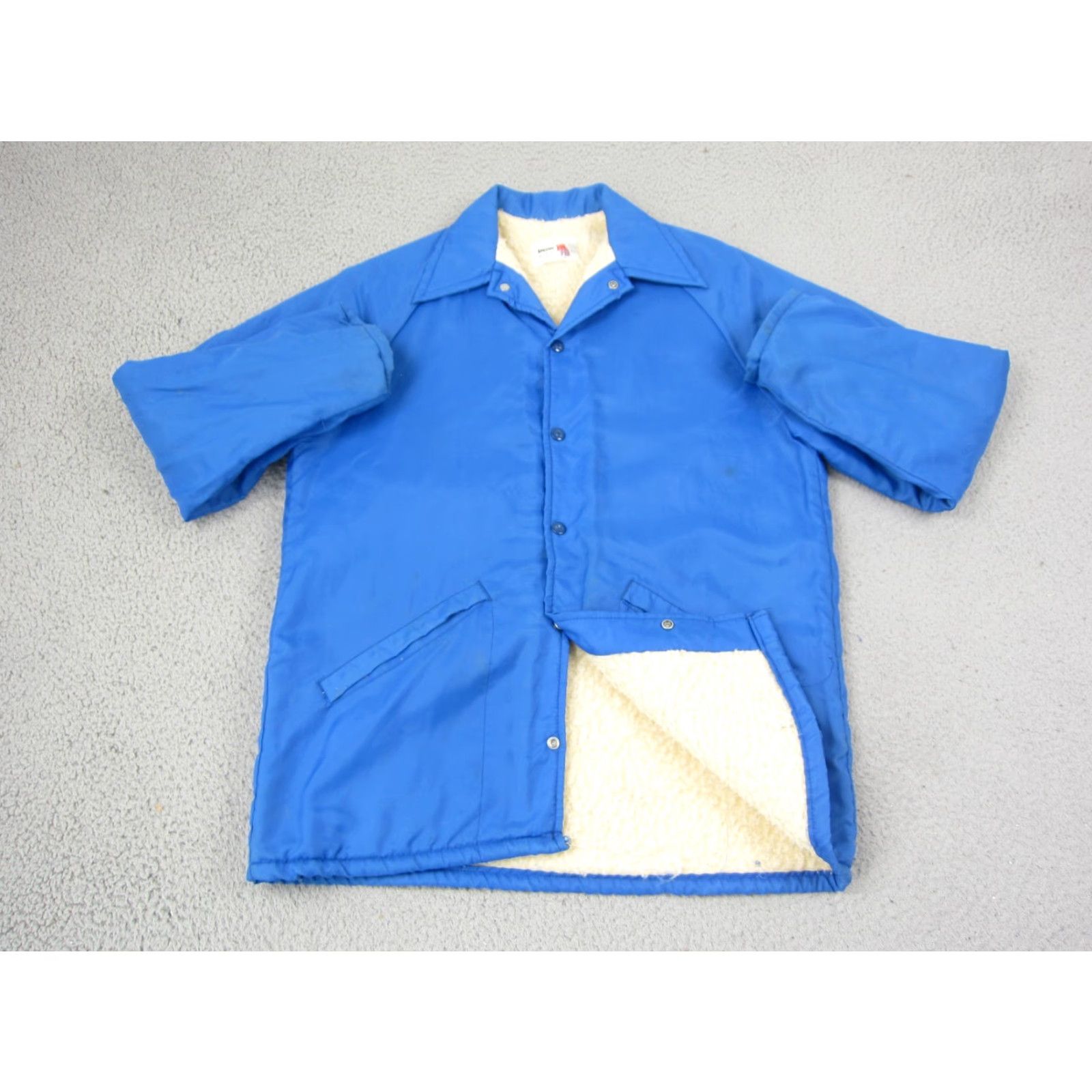 Vintage VINTAGE King Louie Jacket Mens Small Blue Sherpa Coach Zip Lined Logo 90s Windbreaker Workwear Casual Winter Fall Spring USA Made Size US S / EU 44-46 / 1 - 2 Thumbnail