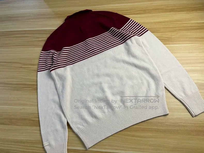 Aime Leon Dore Aime Leon Dore Striped Knit Wool Blend Polo Neck Sweater Size US S / EU 44-46 / 1 - 2 Thumbnail