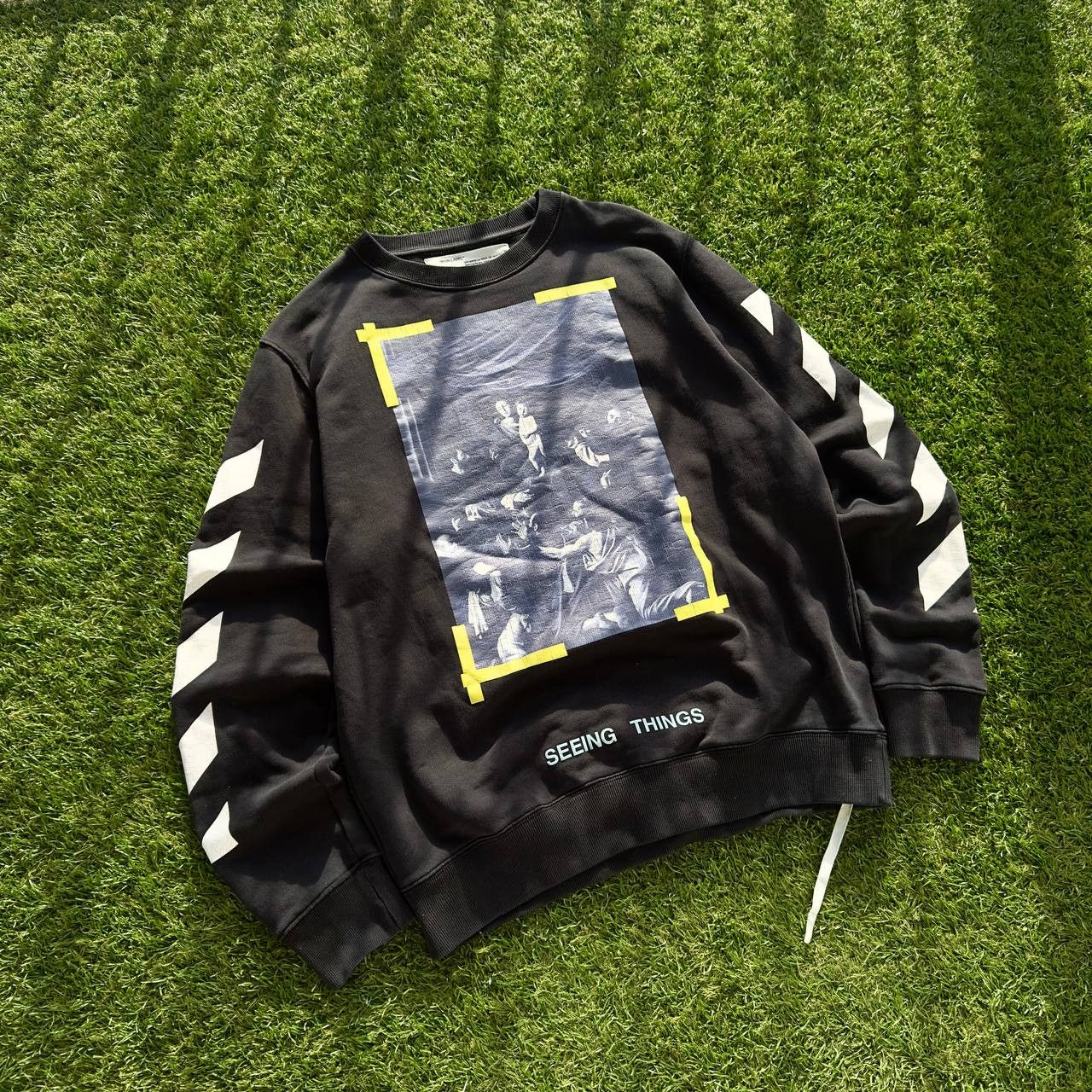 Off-White OFF WHITE VIRGIL ABLOH CARAVAGGIO 'SEEING THINGS' SWEATSHIRT Size US S / EU 44-46 / 1 - 1 Thumbnail
