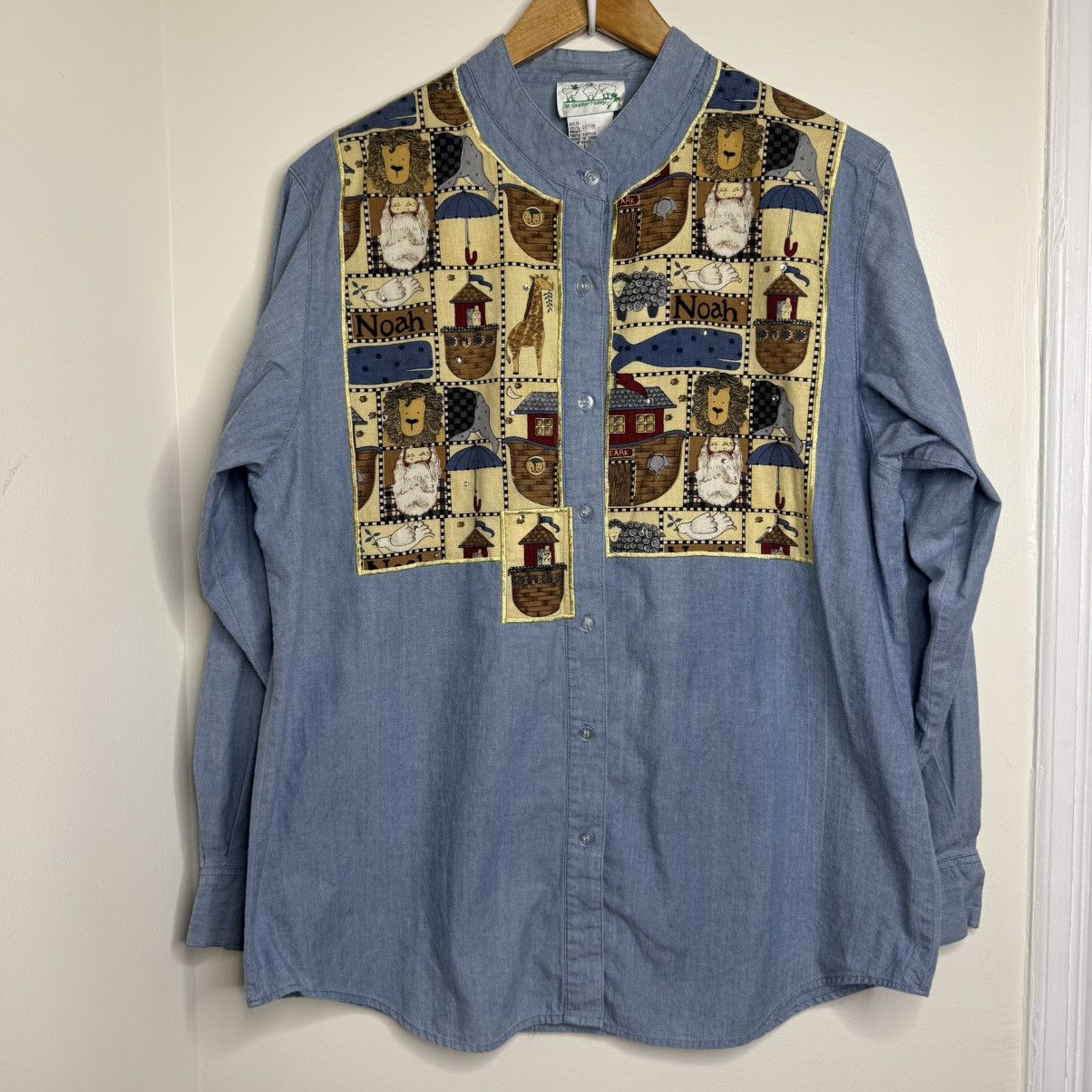 Other Vintage Quacker Factory Button Down Noah’s Arc Top Sz Large Size L / US 10 / IT 46 - 1 Thumbnail