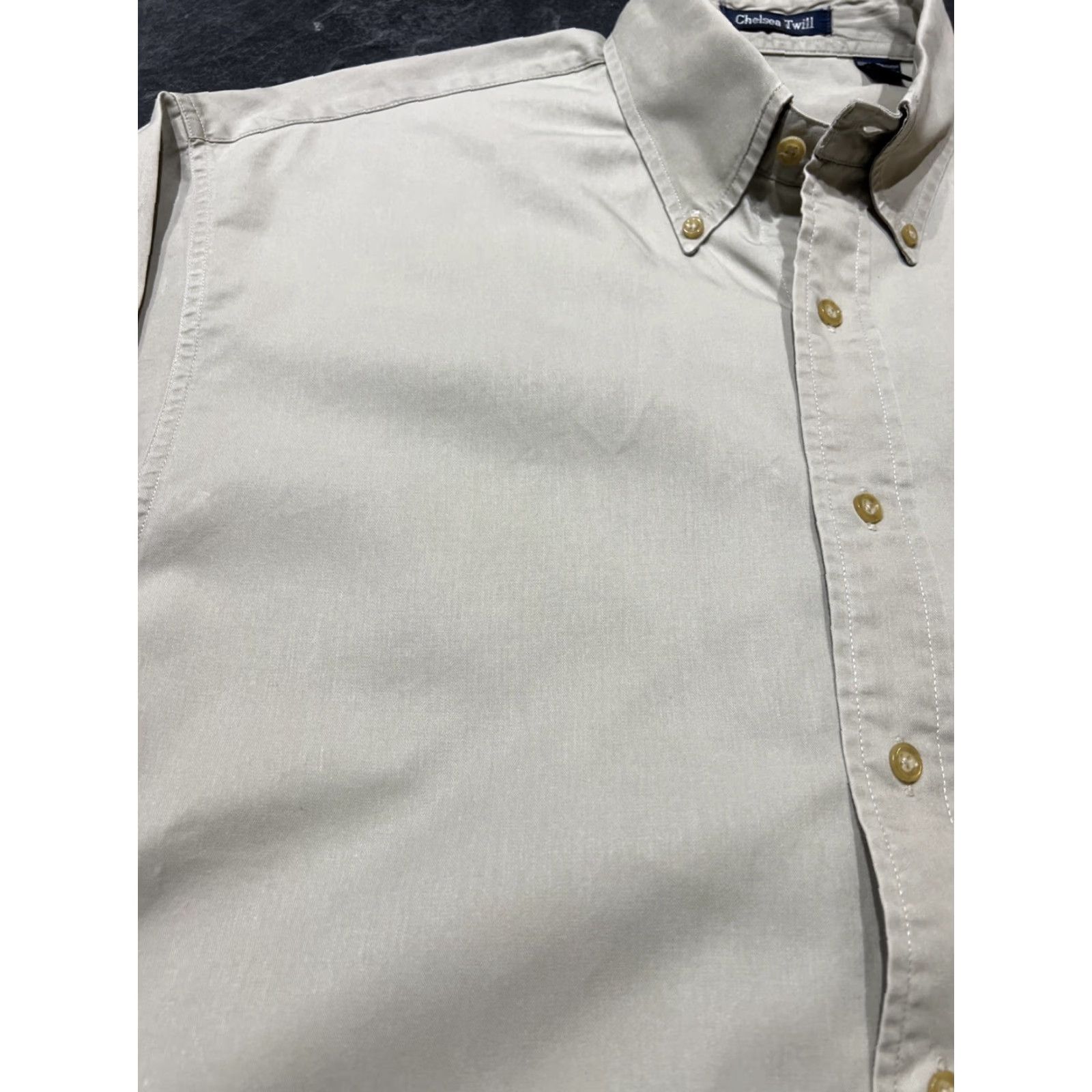 Gant VINTAGE GANT Men's Short Sleeve Shirt Twill Beige Collared Button-Up 90s Chelsea USA Medium Size US M / EU 48-50 / 2 - 4 Thumbnail