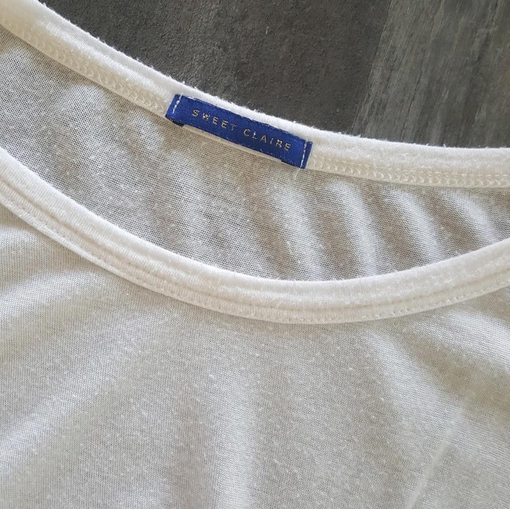 Designer White Pocket Detailed Claire Long Sleeve Size M / US 6-8 / IT 42-44 - 4 Thumbnail
