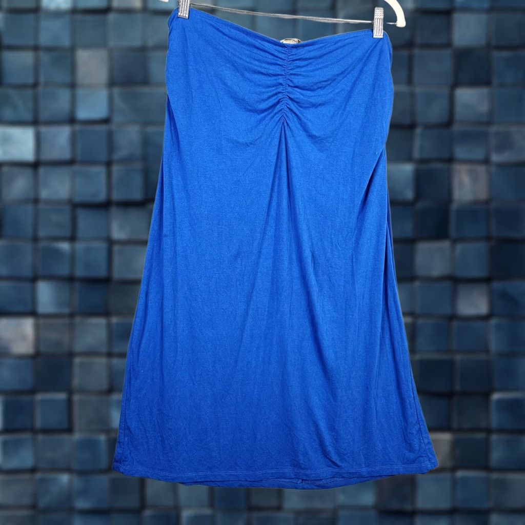 House of Harlow House of Harlow 1960 Women's Blue Ruched Festival Boho Skirt Size XL Size 40" / US 18 - 1 Thumbnail