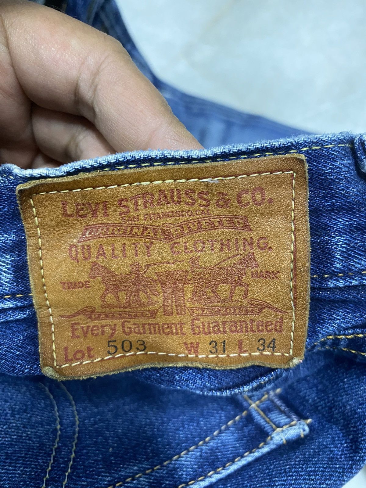 Levi's Size 29x31.5 Vintage Levis Distressed Jeans Faded Pants Size US 29 - 8 Thumbnail