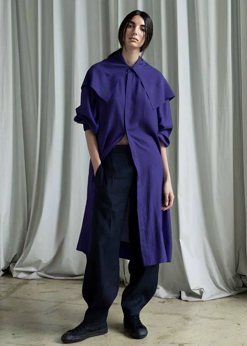 Y's Y's Wing print purple coat Size US S / EU 44-46 / 1 - 2 Thumbnail