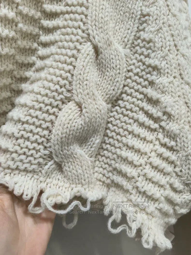 Jil Sander Jil Sander size 34 Cable Knit High-Neck Fringe Knit Short T Size S / US 4 / IT 40 - 4 Thumbnail
