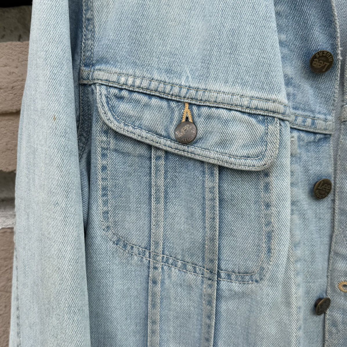 Lee Vintage Lee Riders Denim Jacket Light Wash Faded 70s 80s Size US L / EU 52-54 / 3 - 5 Thumbnail