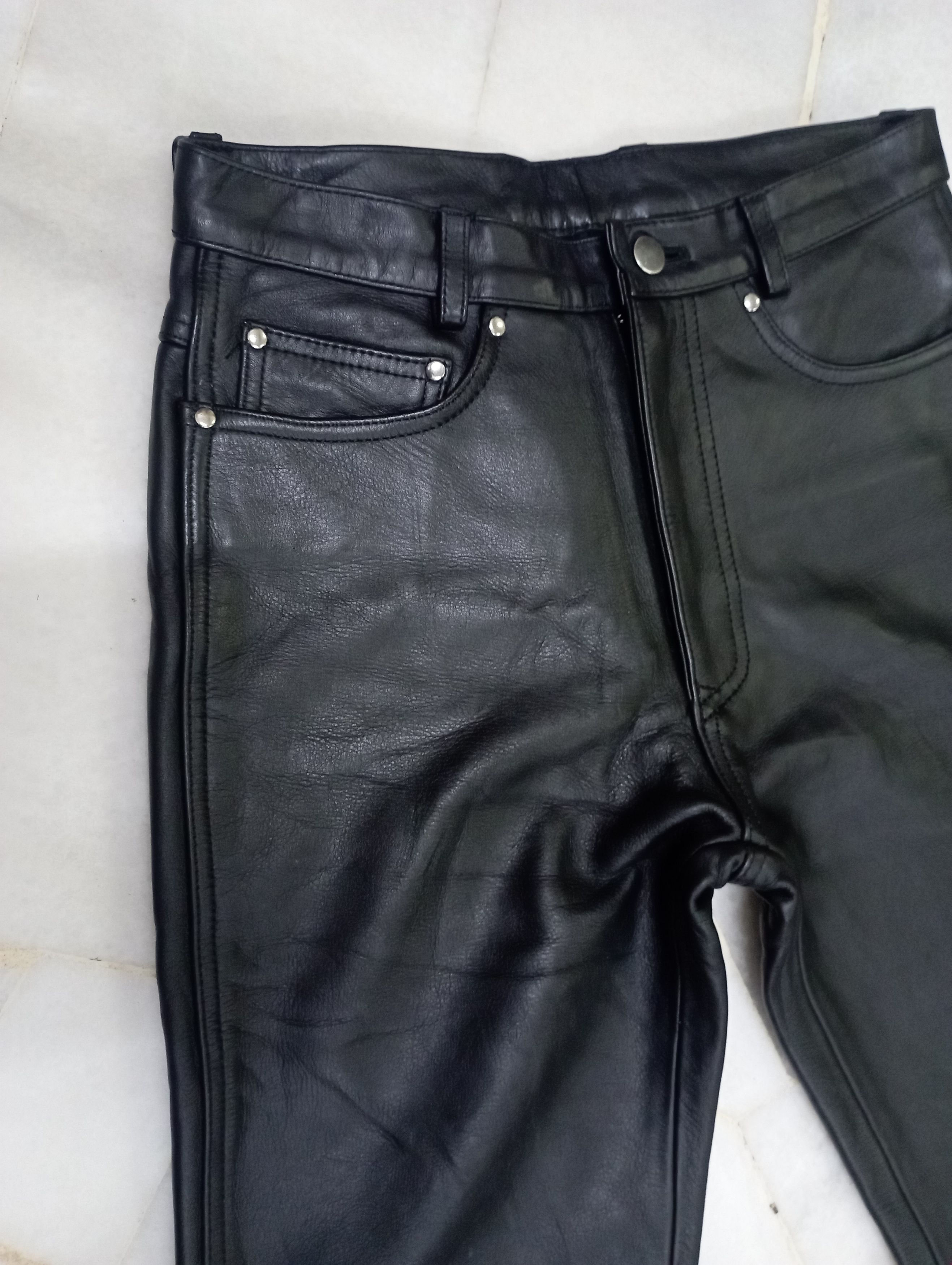 If Six Was Nine 2000s Japanese Archieve Cow Leather MET'Z Fl6 Flare Jeans Size US 28 / EU 44 - 8 Thumbnail