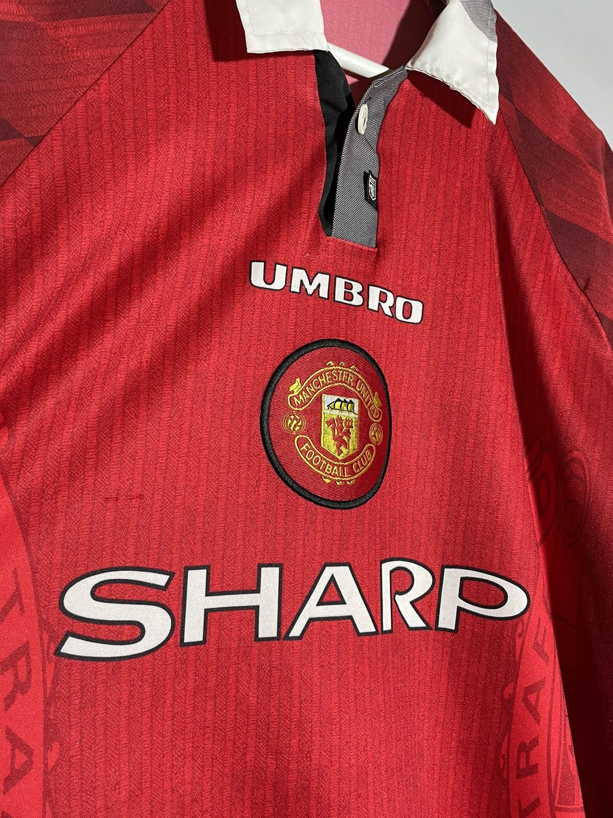 Umbro × Vintage Manchester United Umbro Vintage 1996/97 Home Football Shirt Size US XXL / EU 58 / 5 - 4 Thumbnail