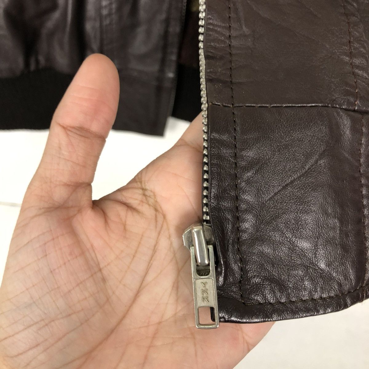 Japanese Brand 🔥VINTAGE LEATHER JACKET JAPAN BLANKET ISSEY MIYAKE Size US L / EU 52-54 / 3 - 12 Thumbnail