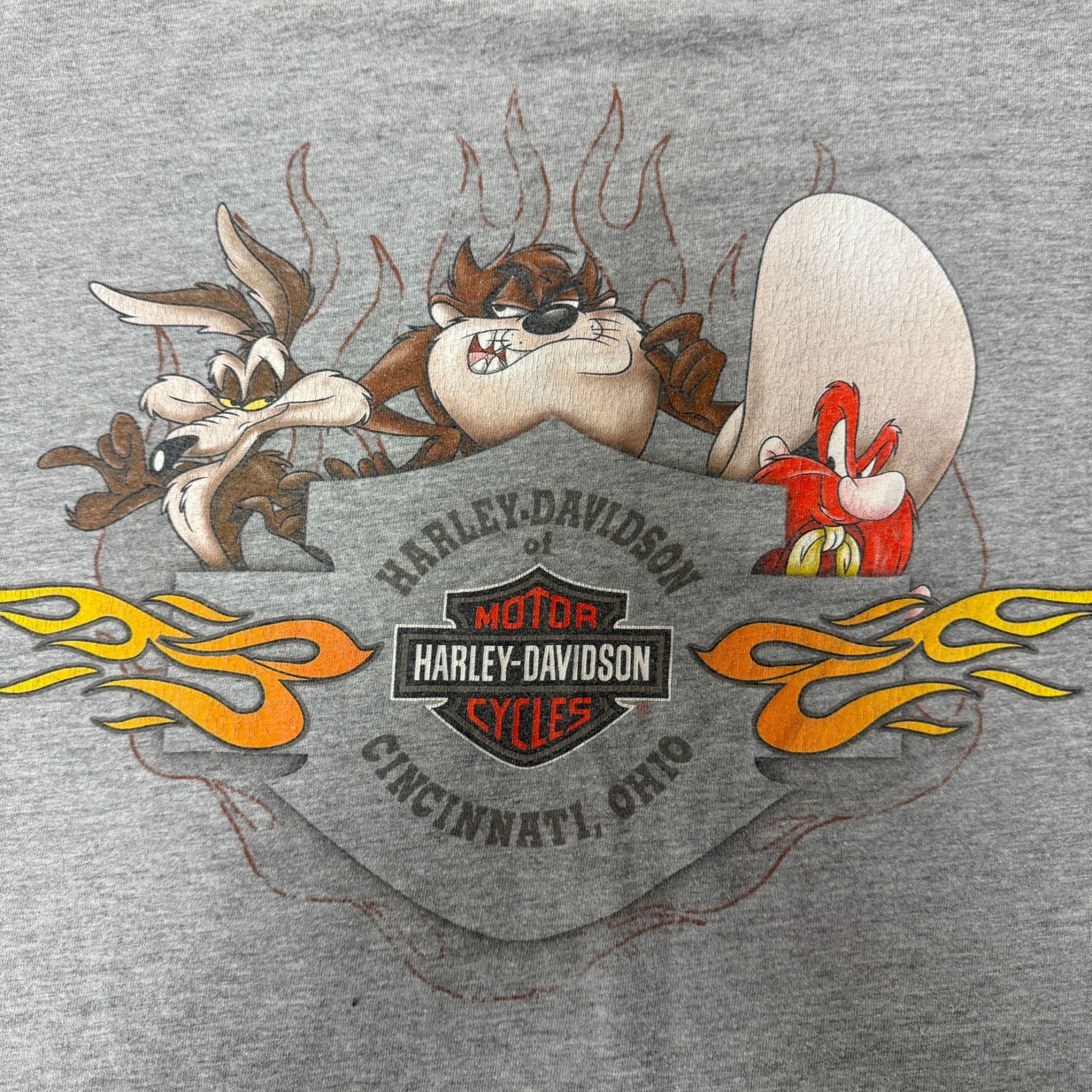 Harley Davidson H-D 2005 LOONEY TUNES Motorcycle Biker SPELLOUT L/S Shirt 2X Size US XXL / EU 58 / 5 - 1 Thumbnail