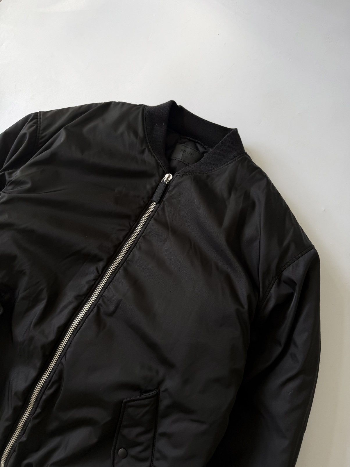 Prada Prada A/W 2022 Re-Nylon Black Bomber Jacket Size US S / EU 44-46 / 1 - 3 Thumbnail