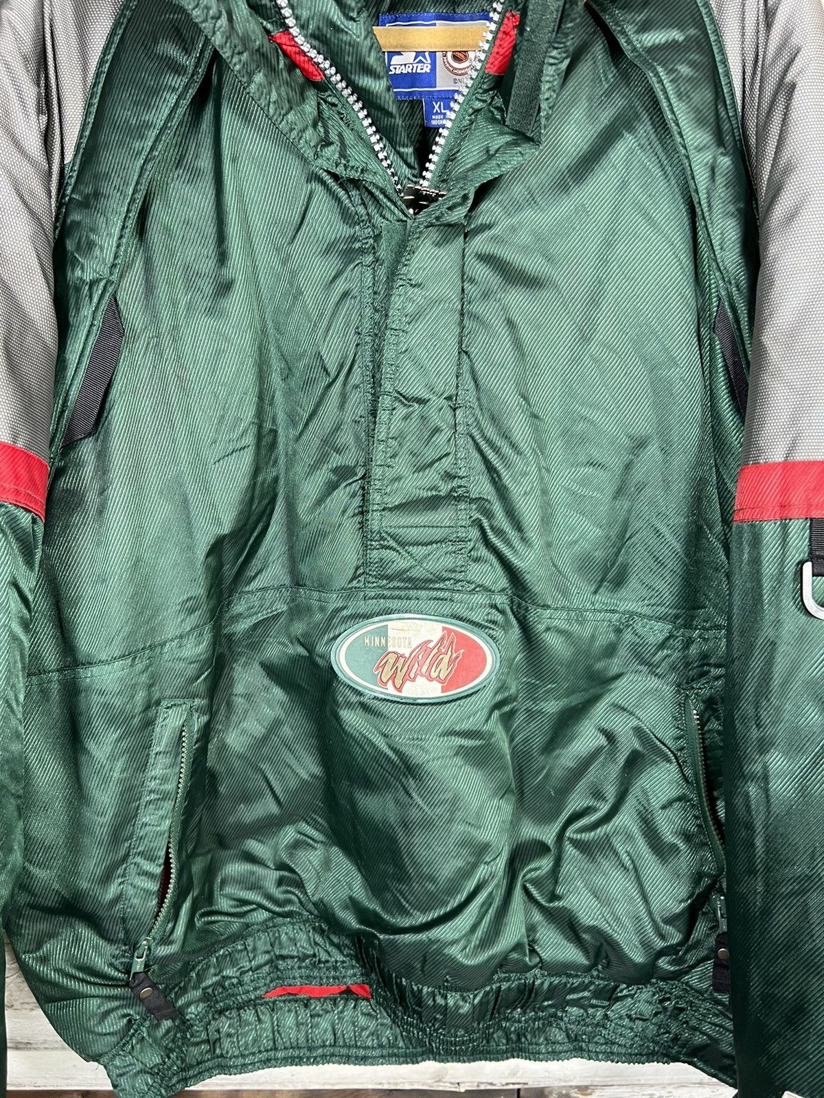 Starter × Vintage Vintage Minnesota Wild Starter Jacket Size US XL / EU 56 / 4 - 3 Thumbnail