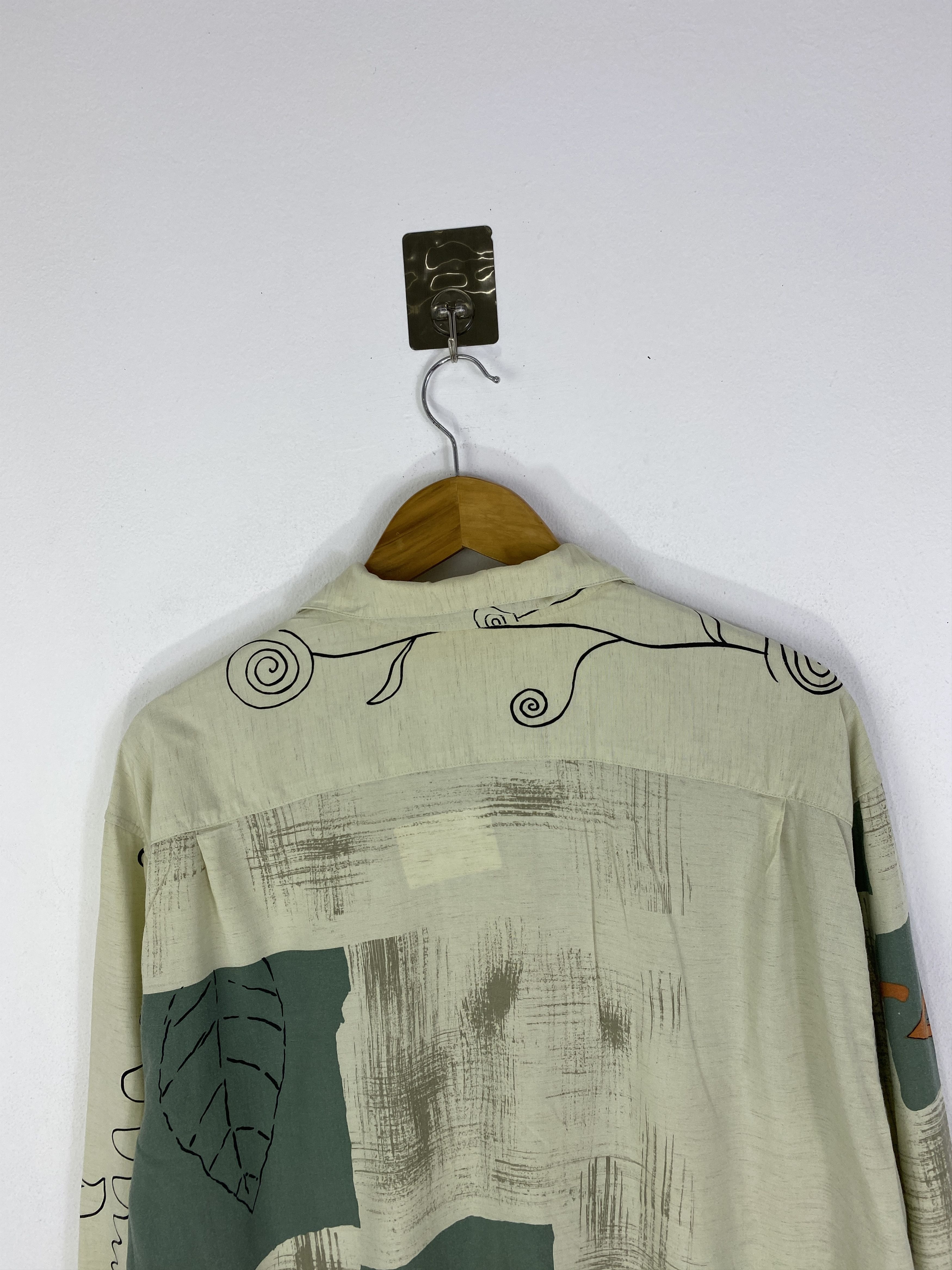 Lancel Vintage Lancel Paris Abstract Button Up Shirt TA0710 Size US L / EU 52-54 / 3 - 4 Thumbnail