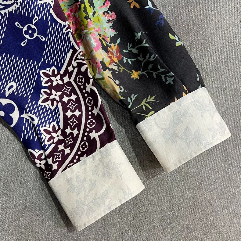 Louis Vuitton Louis Vuitton Mulberry silk shirt with floral patchwork and Size US L / EU 52-54 / 3 - 4 Thumbnail