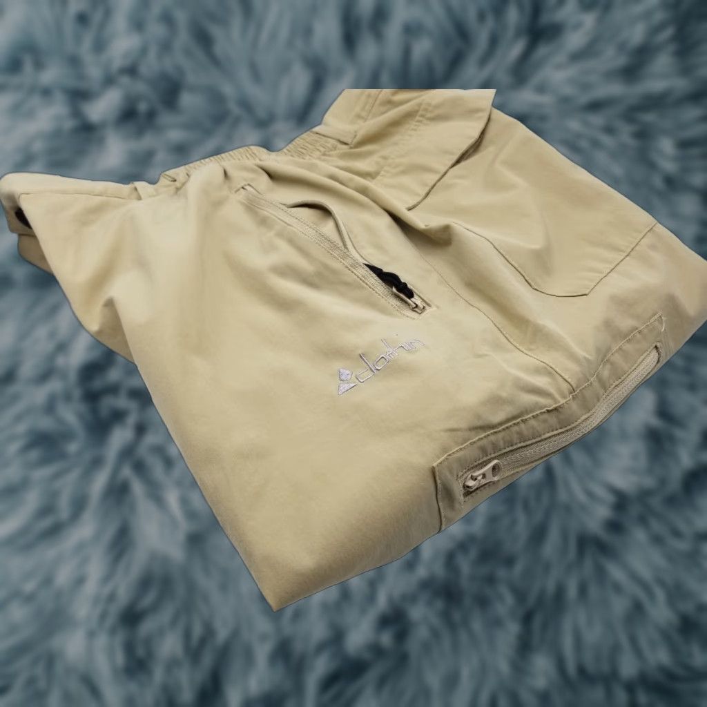 Vintage Clothin Mens Brown Hiking Beige Pants Size Medium 30 inch inseam Lightweight Cargo Size US 31 - 1 Thumbnail