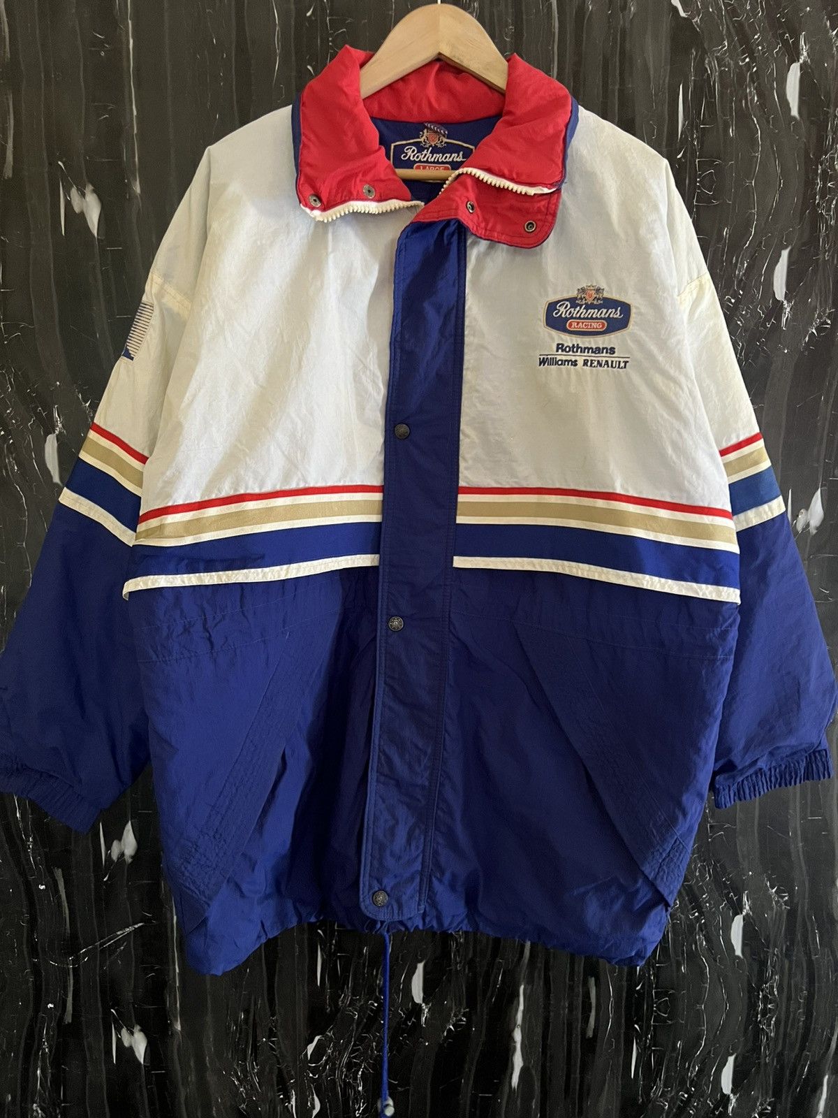F1 Williams RENAULT ジャケット Vintage Rothmans Williams Renault Racing Varsity Wool Jacket