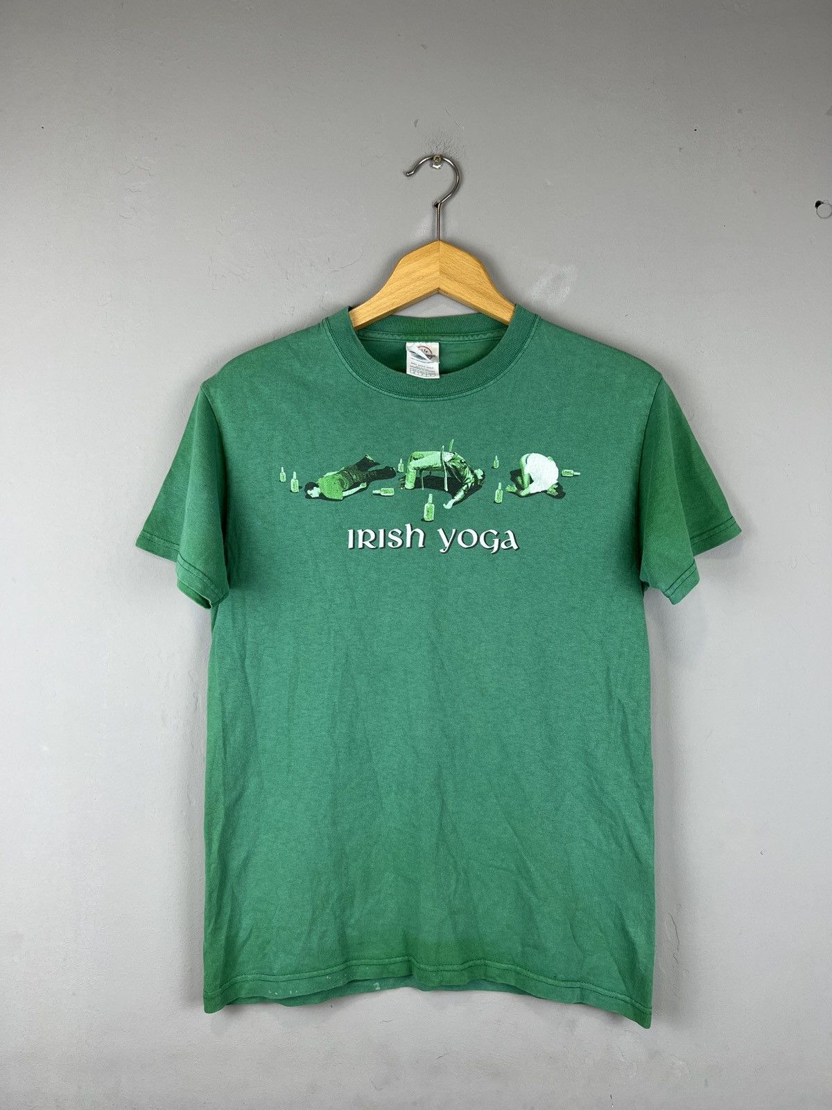 Japanese Brand Vintage faded humor tee Irish Yoga y2k Size US S / EU 44-46 / 1 - 1 Thumbnail
