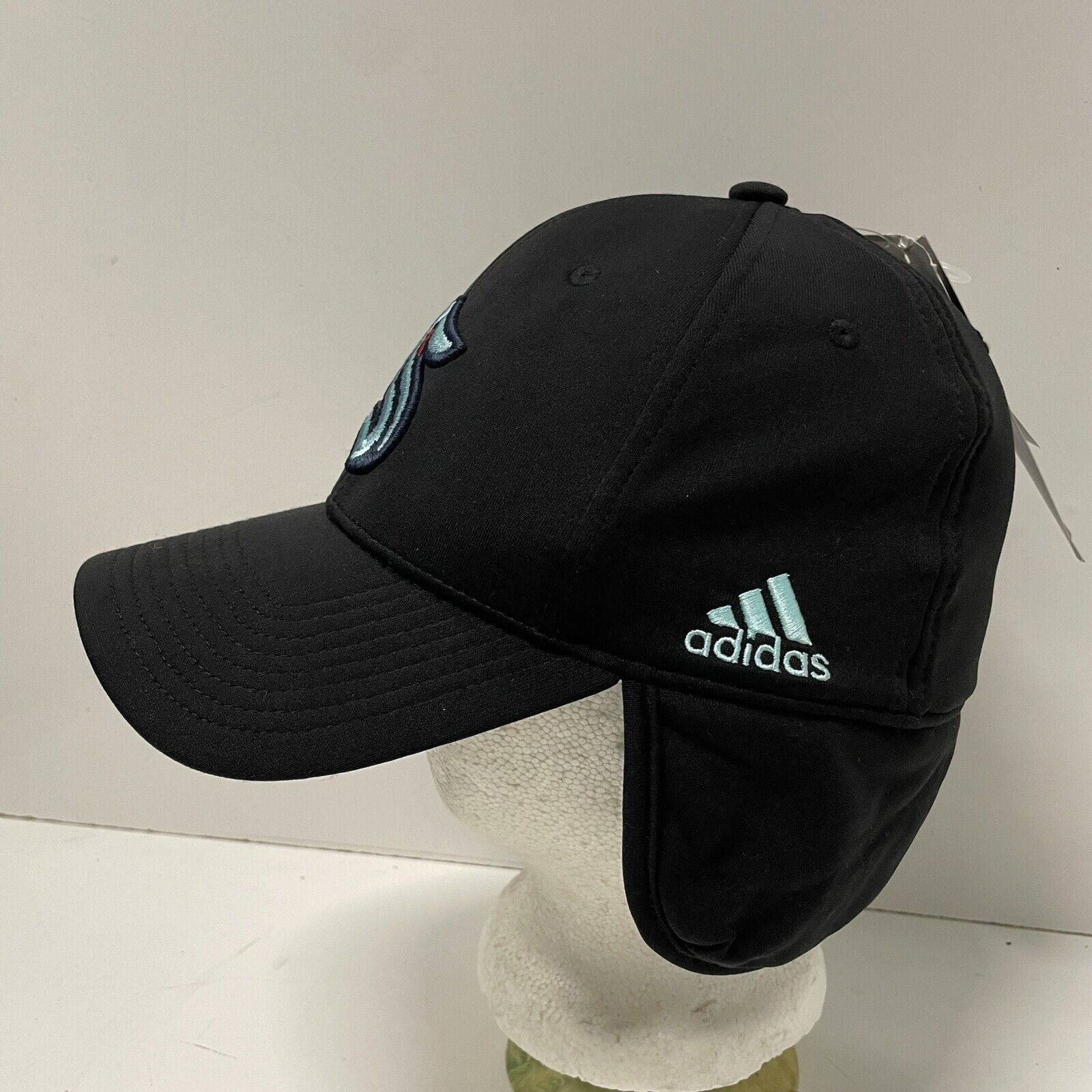 Adidas Seattle Kraken Winter Hat Cap Adult S/M Black NHL Adidas NEW Size ONE SIZE - 2 Thumbnail